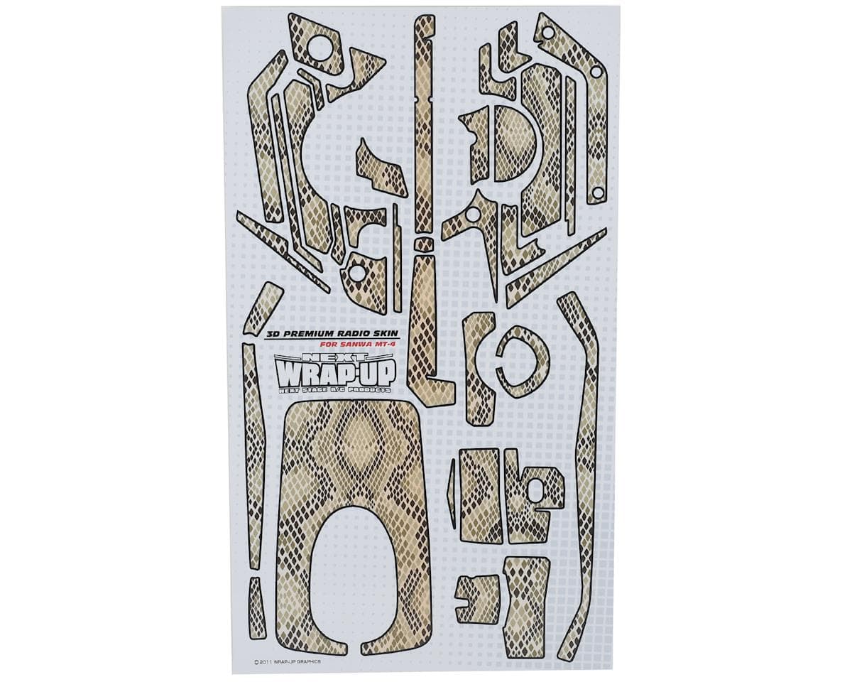 WRAP-UP NEXT REAL 3D "Python" Premium Transmitter Skin (Ivory) (Sanwa MT4)