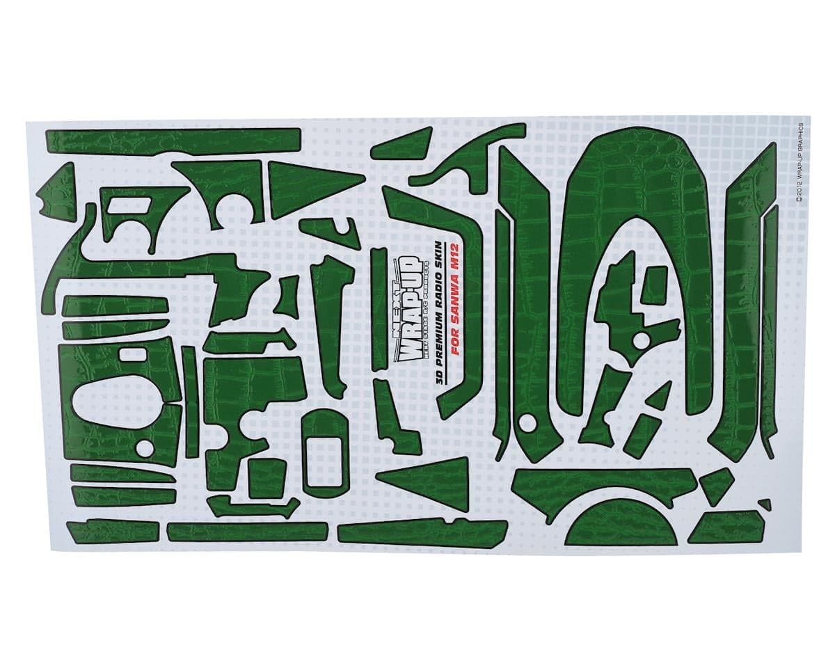 WRAP-UP NEXT REAL 3D "Crocodile" Premium Transmitter Skin (Green) (Sanwa M12)