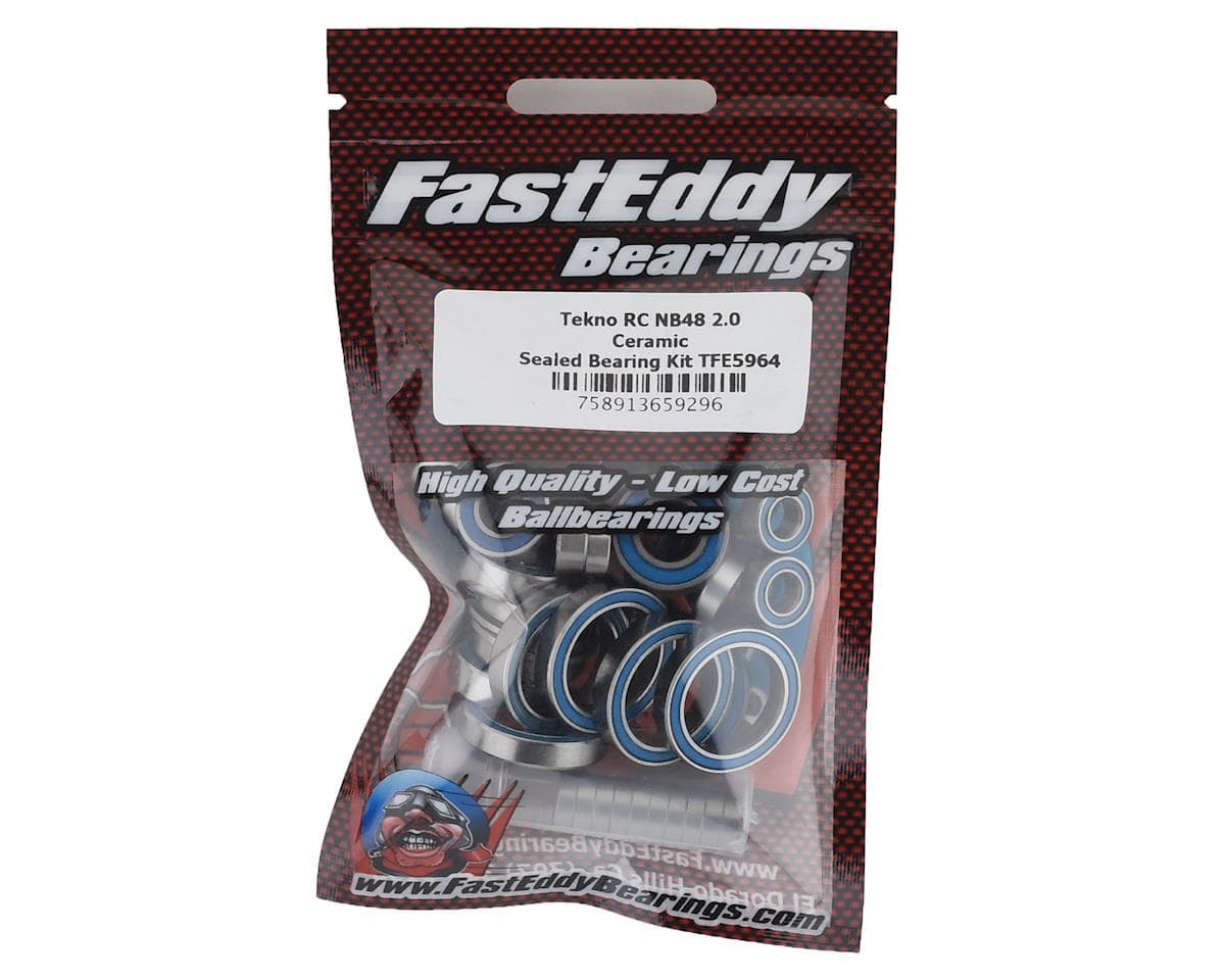 FastEddy Tekno RC NB48 2.0 Ceramic Sealed Bearing Kit