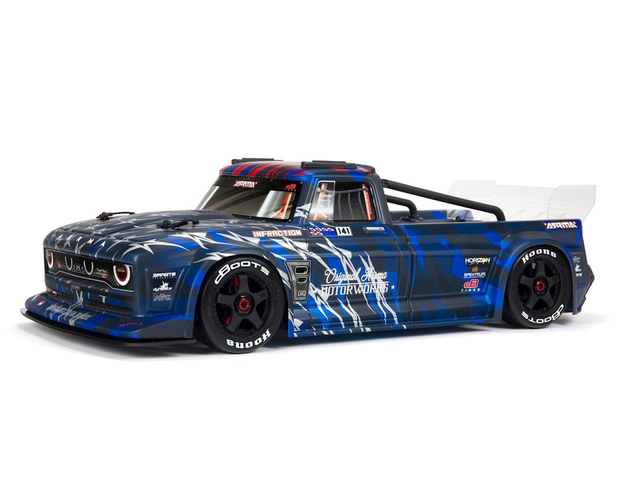 Arrma Infraction V2 6S BLX Brushless 1/7 RTR Electric 4WD Street Bash Truck (Blue) w/DX3 2.4GHz Radio, Smart ESC & AVC