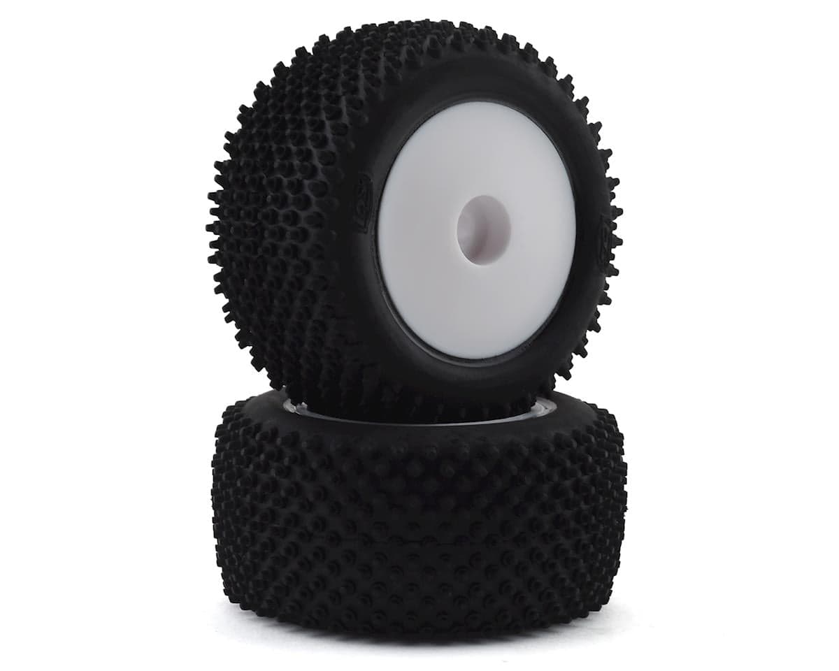 Losi Mini-T 2.0 Step Pin Pre-Mounted Rear Tires (White) (2)