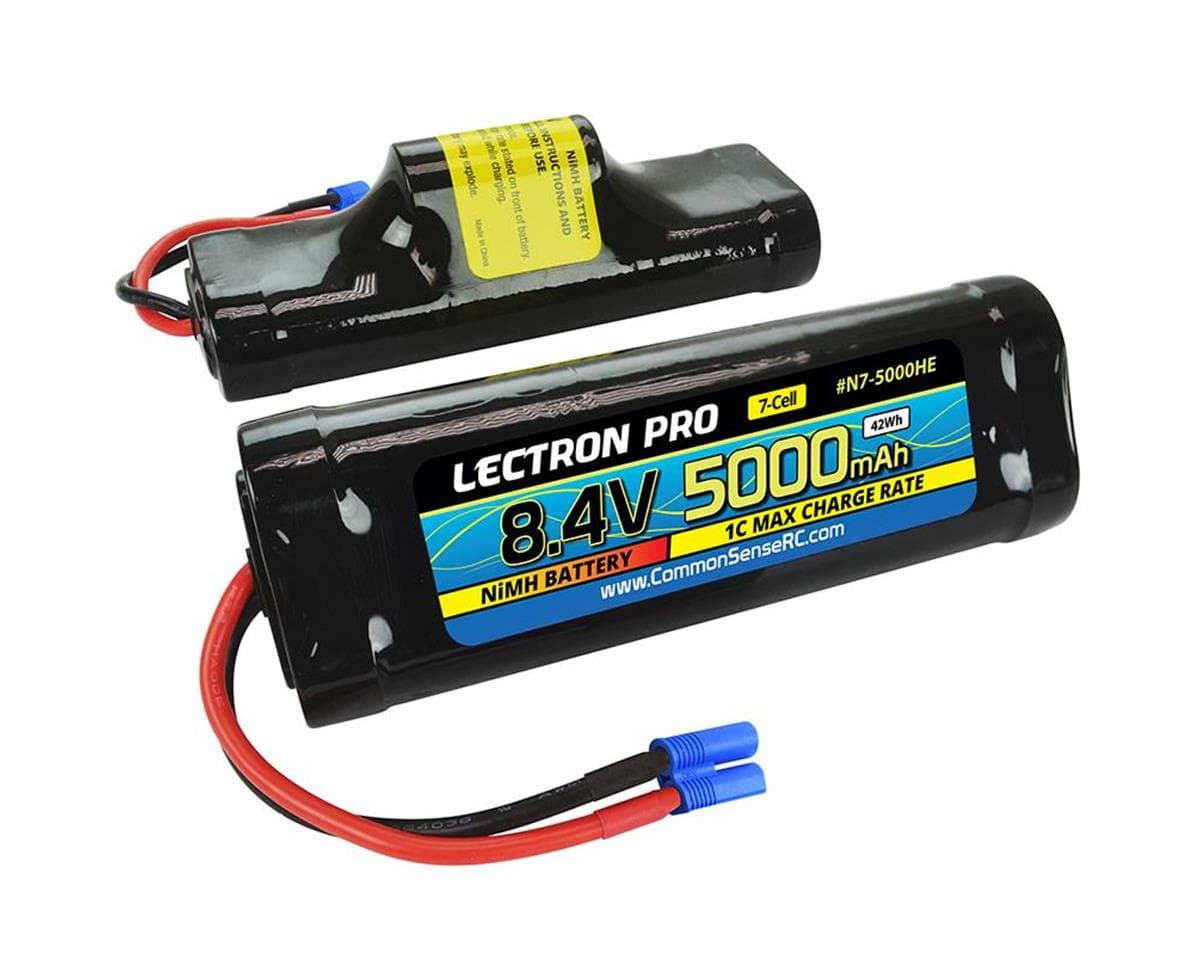 Common Sense RC Lectron Pro 7-Cell Hump Pack NiMH Battery (8.4V/5000mAh) w/EC3 Connector