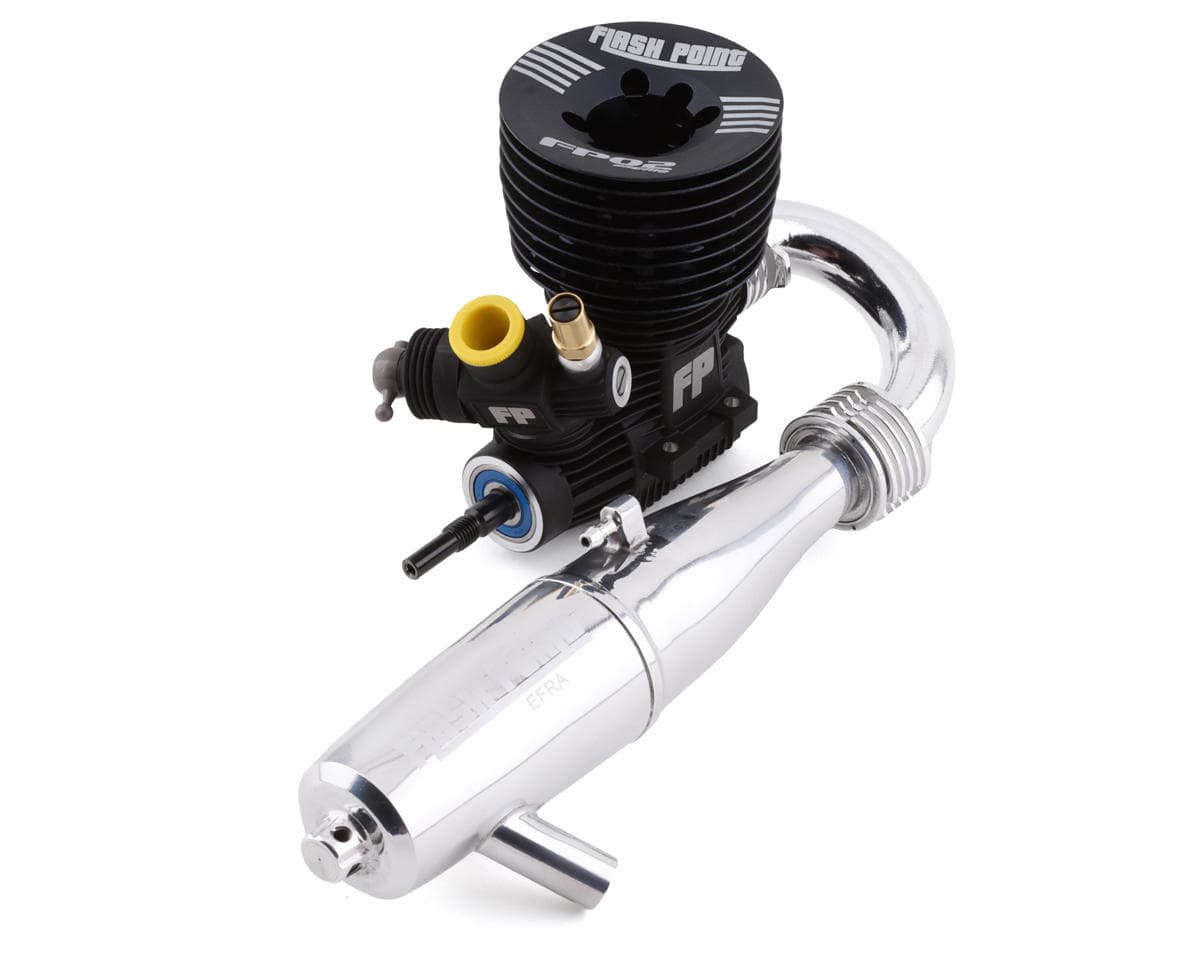 Flash Point FP02 .21 3-Port Competition Nitro Buggy Engine Combo (Ceramic Rear Bearing) w/FP2500 Pipe