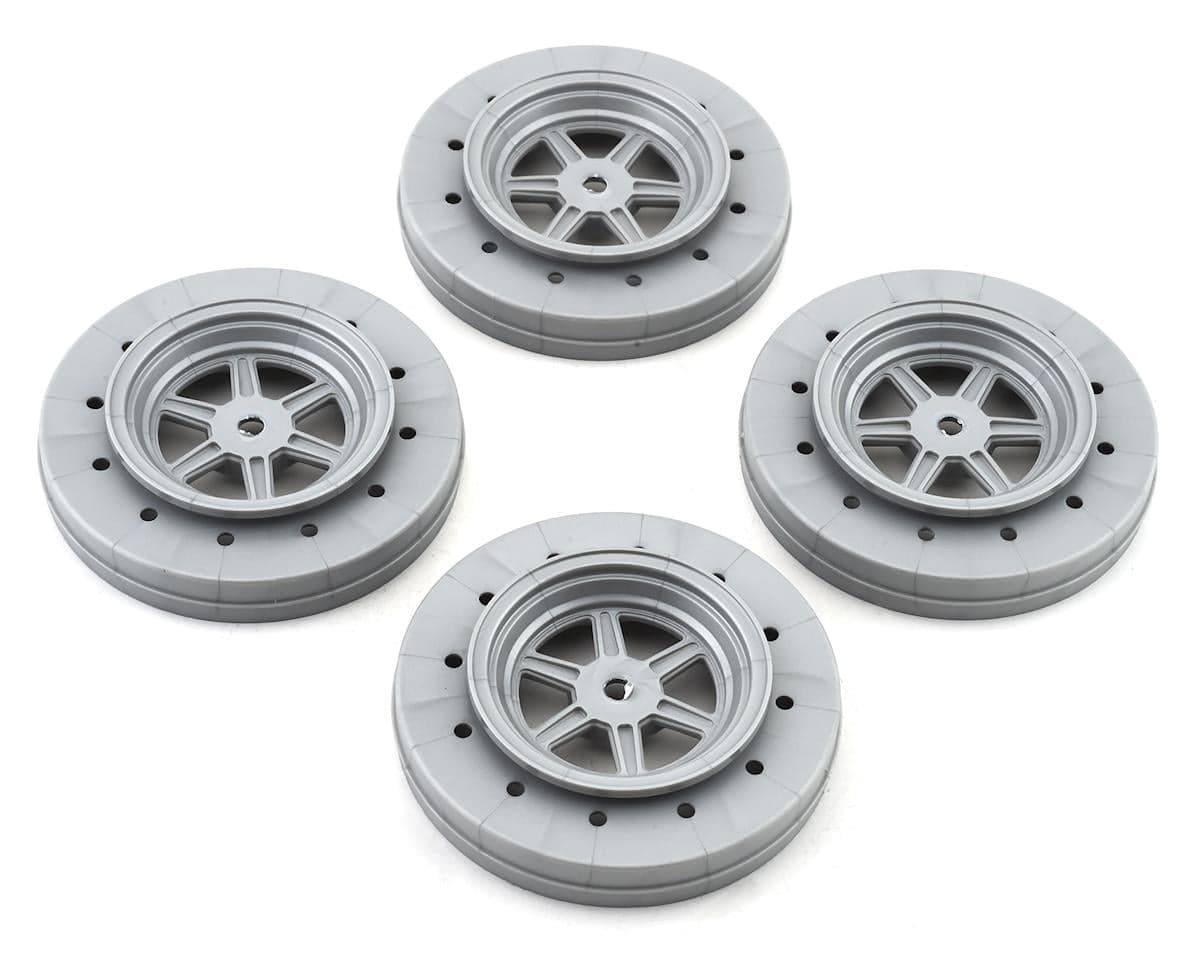 DE Racing Gambler Drag Racing Front Wheels (Silver) w/12mm Hex