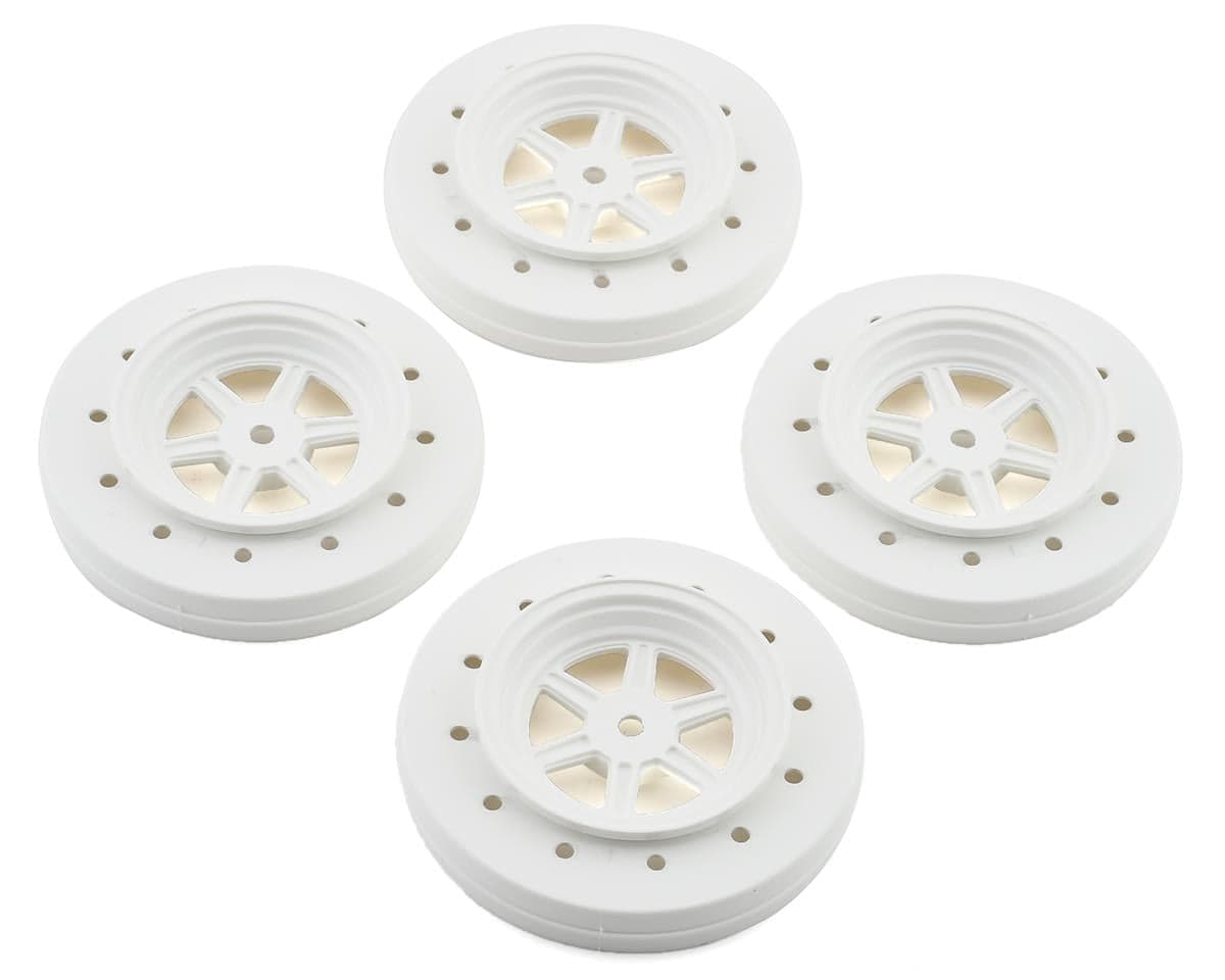 DE Racing Gambler Drag Racing Front Wheels (White) w/12mm Hex