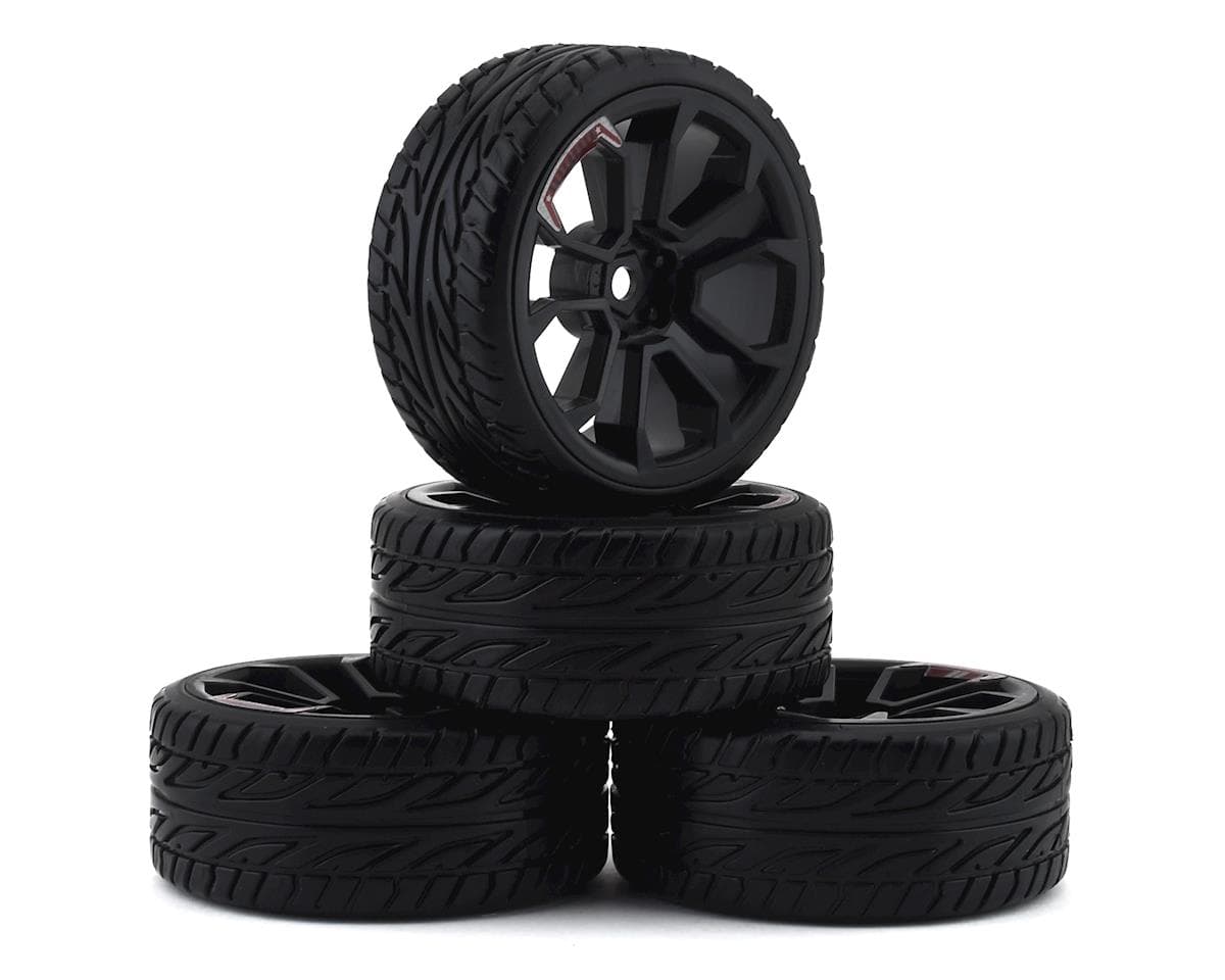 Firebrand RC Supernova DTR3 2.2 Pre-Mounted On-Road Tires (4) (Black) w/Moray Tires, 12mm Hex & 3mm Offset