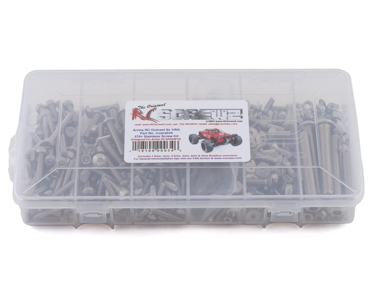 RC Screwz Arrma Outcast 8S Stainless Steel Screw Kit