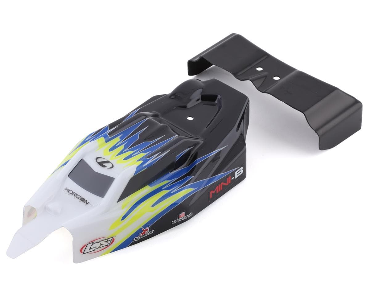 Losi Mini-B Pre-Painted Body & Wing (Black/White)