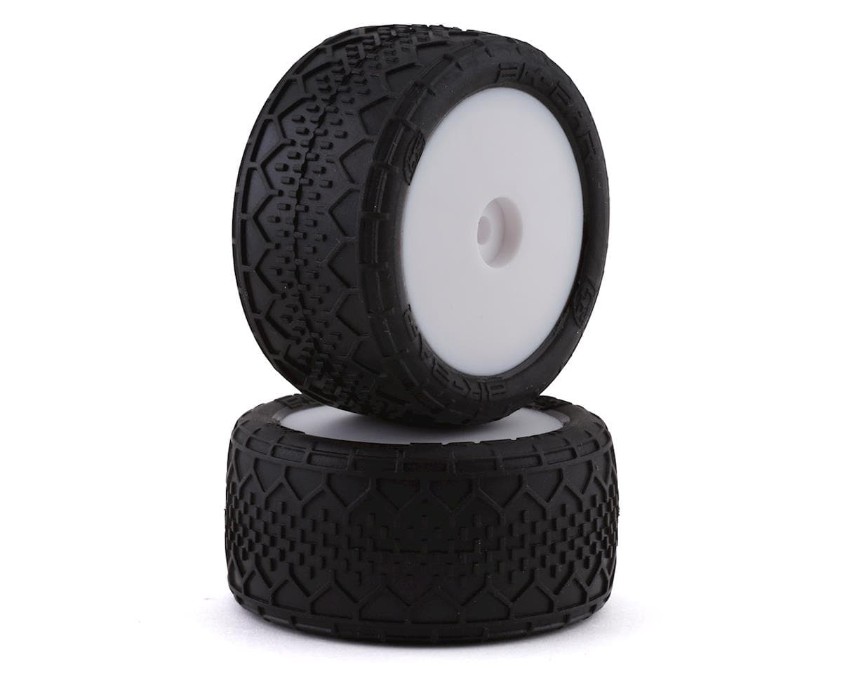 Losi Mini-B Rear Pre-Mounted BK Bar Tires (White) (2)