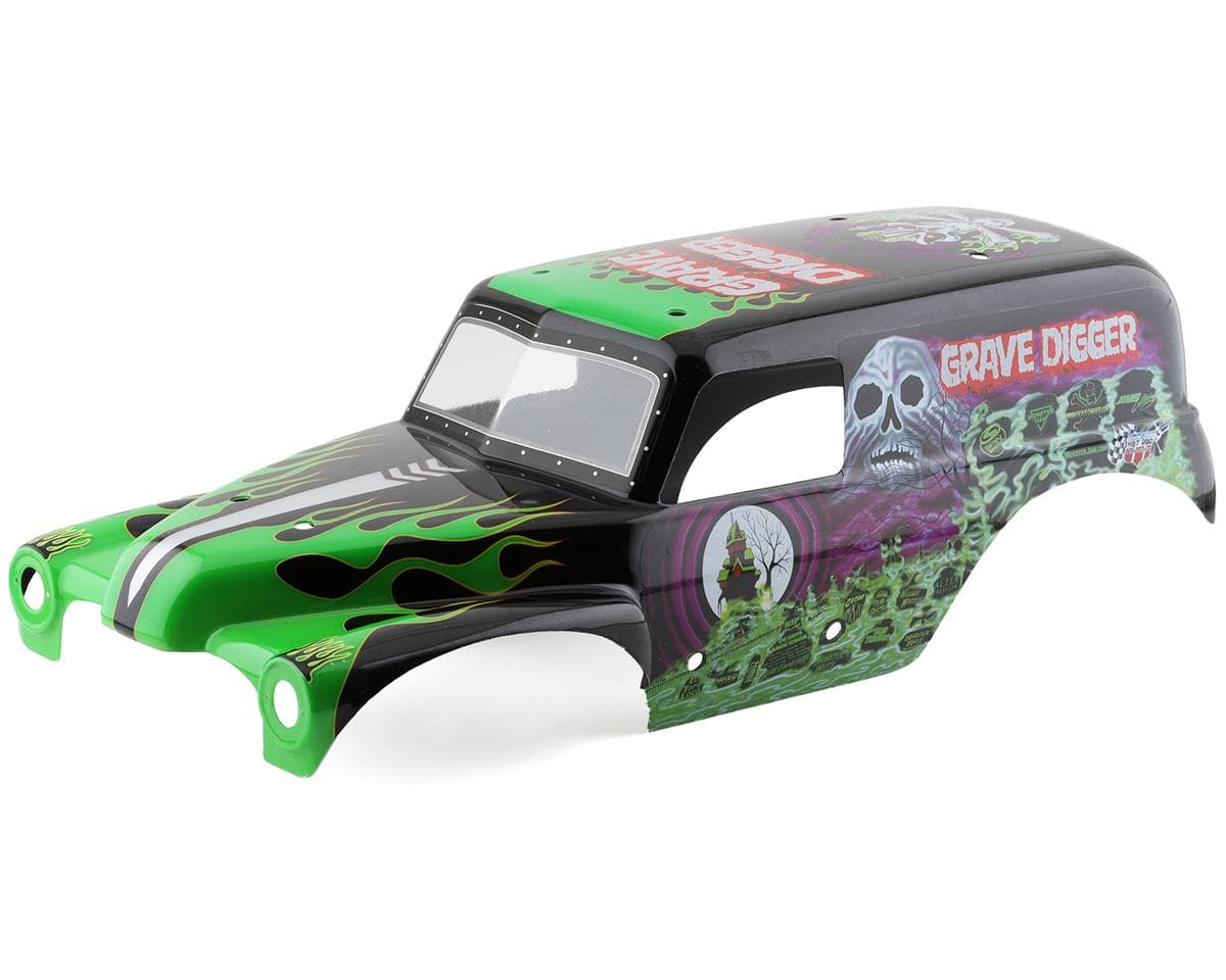 Losi LMT Grave Digger Pre-Cut Monster Truck Body Set (Clear)