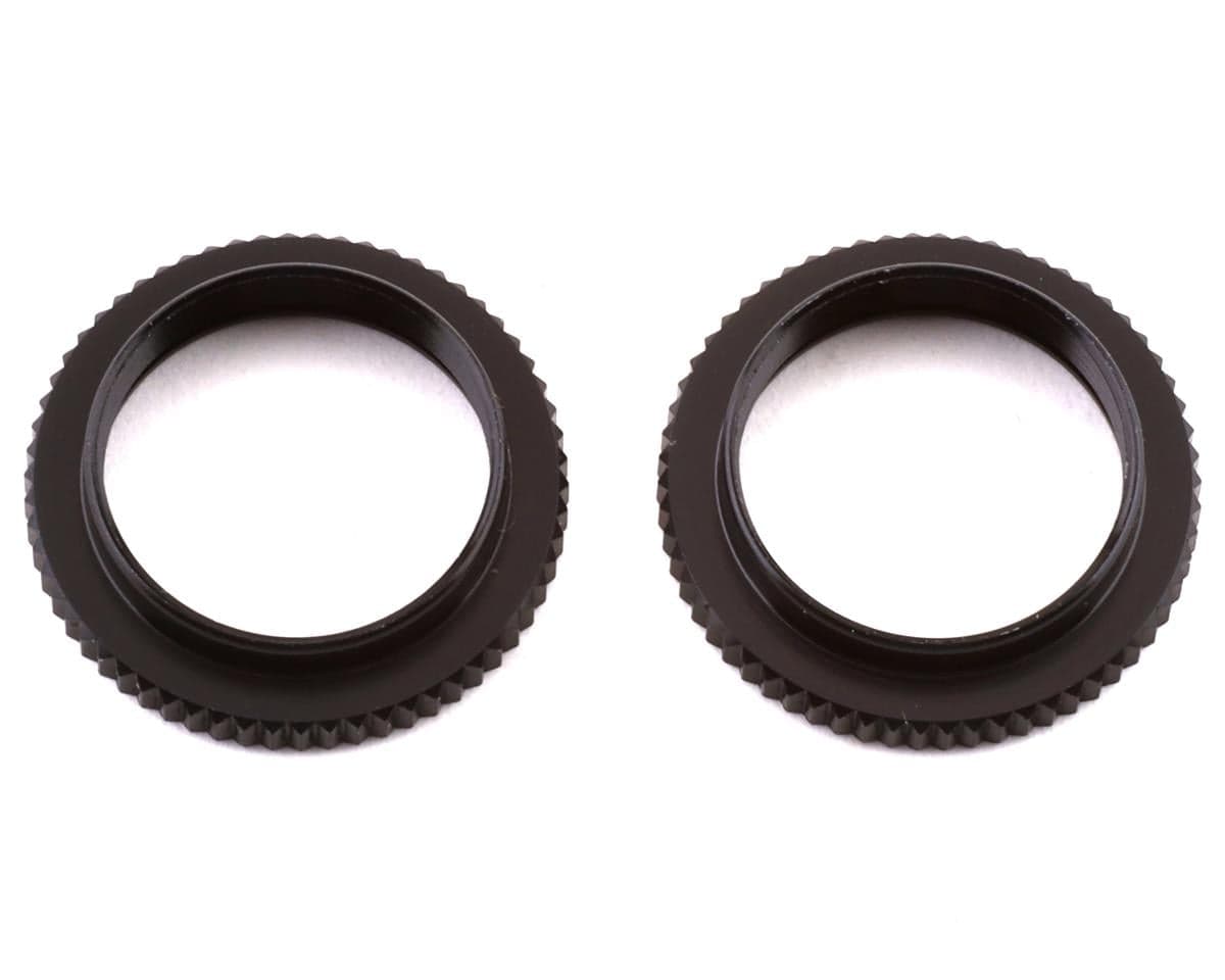 XRAY T4 2021 ULP Aluminum V2 Shock Adjustable Nut (Black) (2)