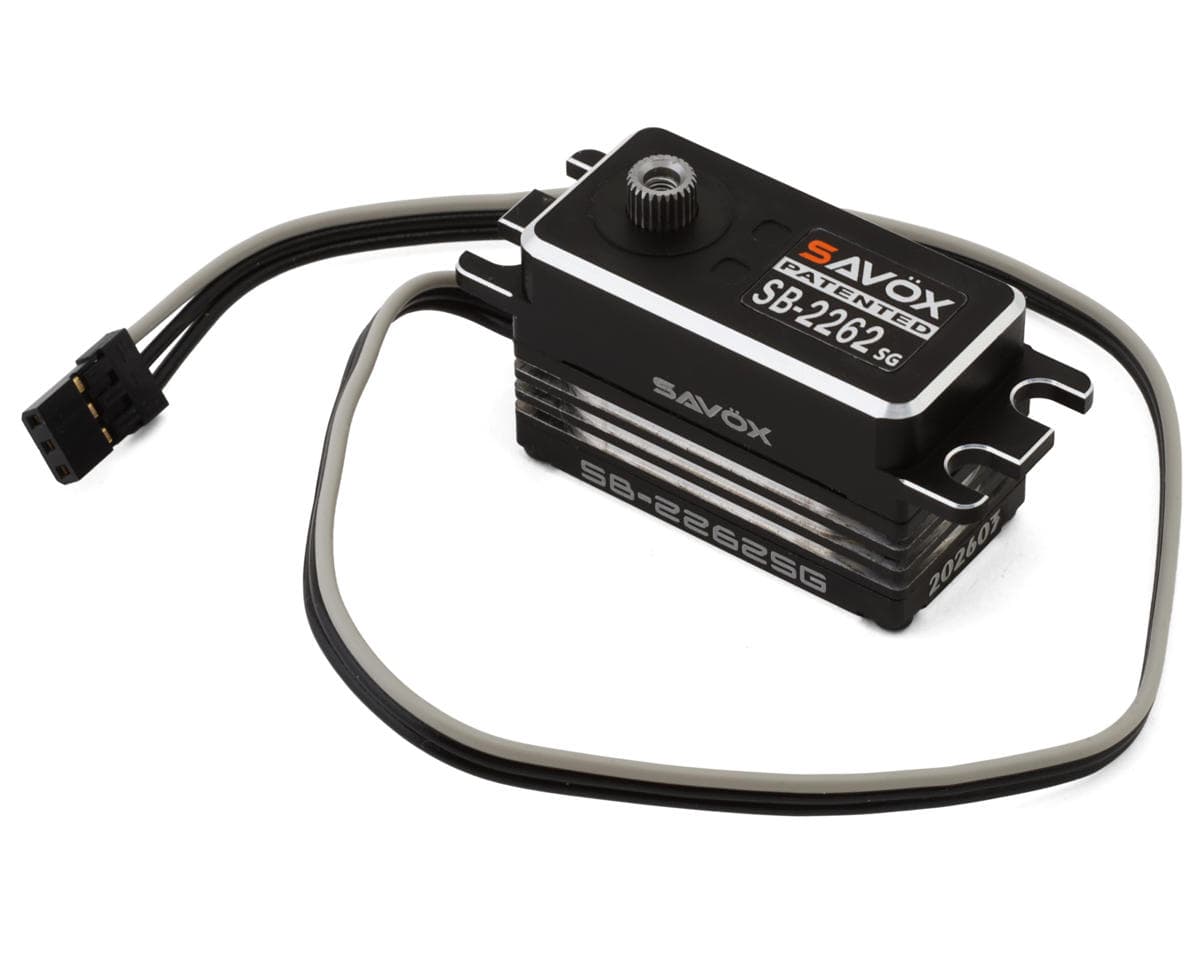 Savox SB-2262SG Black Edition Aluminum "High Torque" Low Profile Steel Gear Brushless Servo (High Voltage)