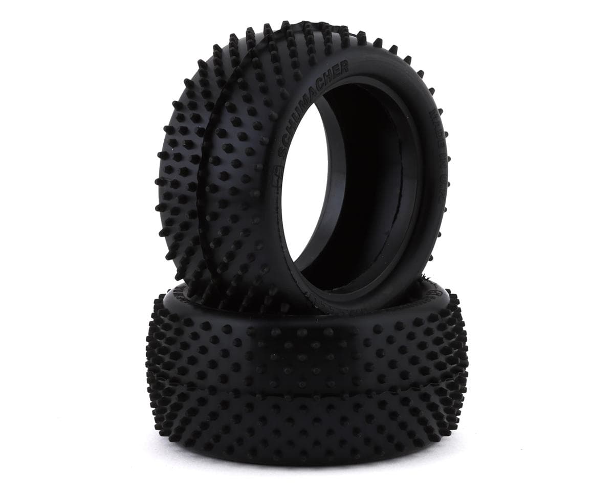 Schumacher Mezzo 1/10 Buggy Rear Carpet Tire (2) (Yellow)