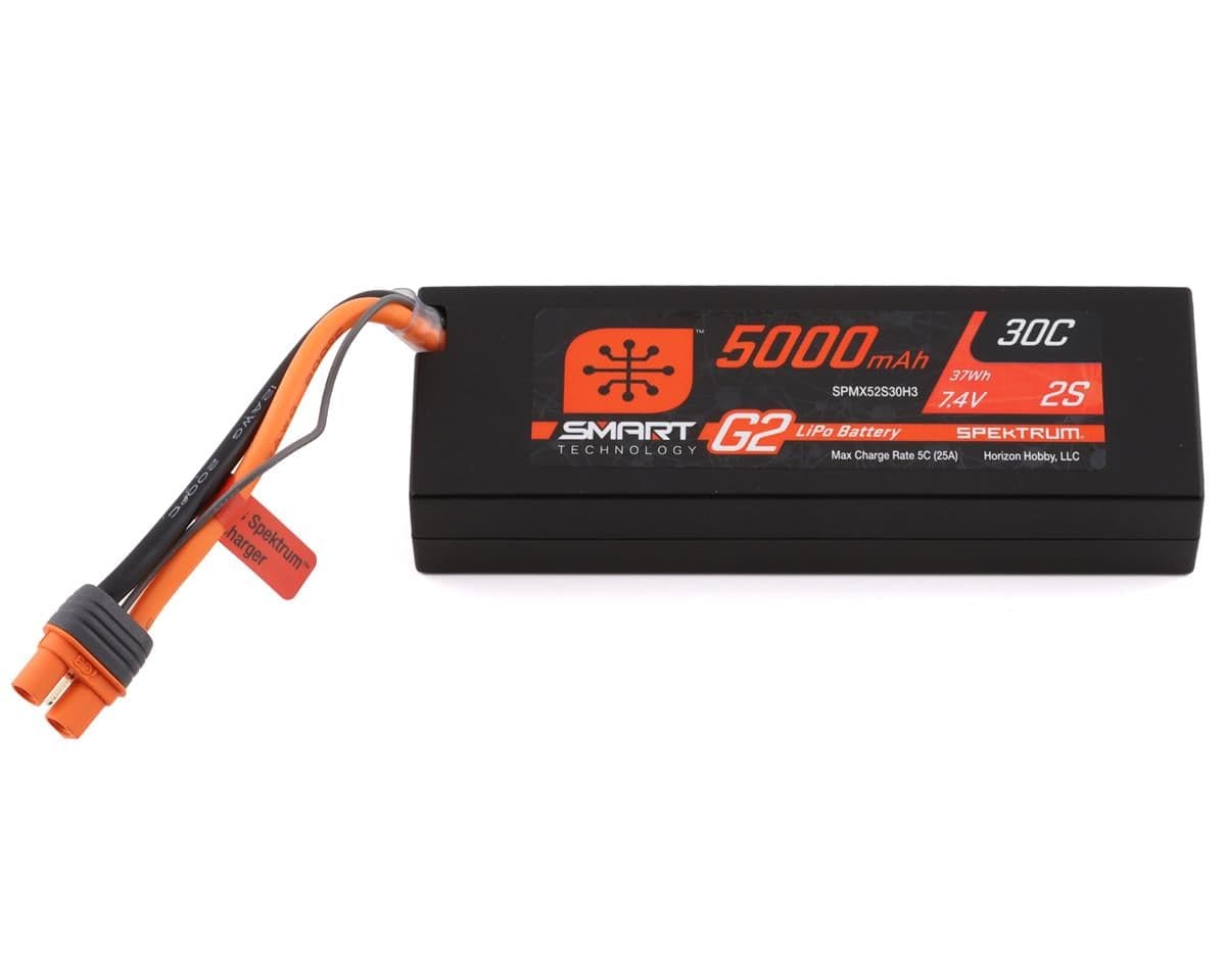 Spektrum RC 2S Smart LiPo 30C Hard Case Battery Pack (7.4V/5000mAh) w/IC3 Connector