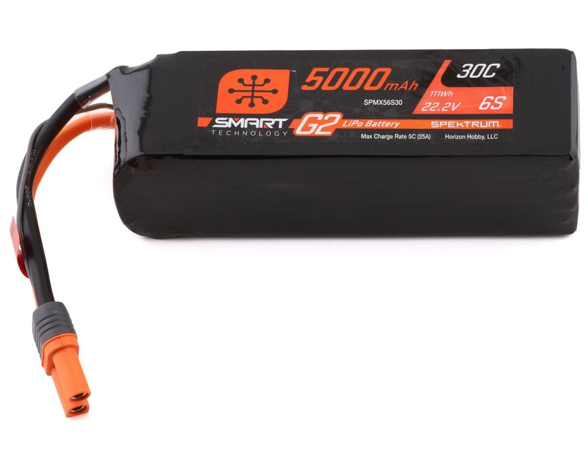 Spektrum RC 6S Smart G2 LiPo 30C Battery Pack (22.2V/5000mAh) w/IC5 Connector