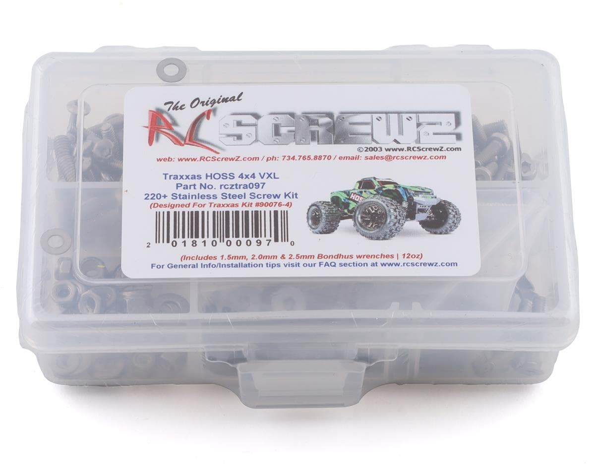 RC Screwz Stainless Steel Screw Kit for Traxxas HOSS 4x4 VXL
