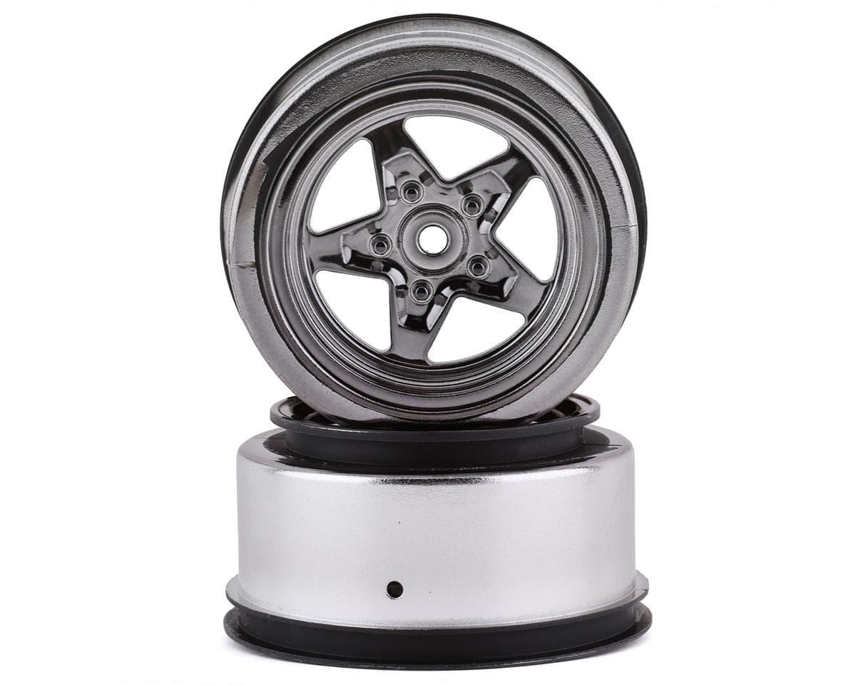 Losi 22S Drag Rear Wheels (Black Chrome) (2)