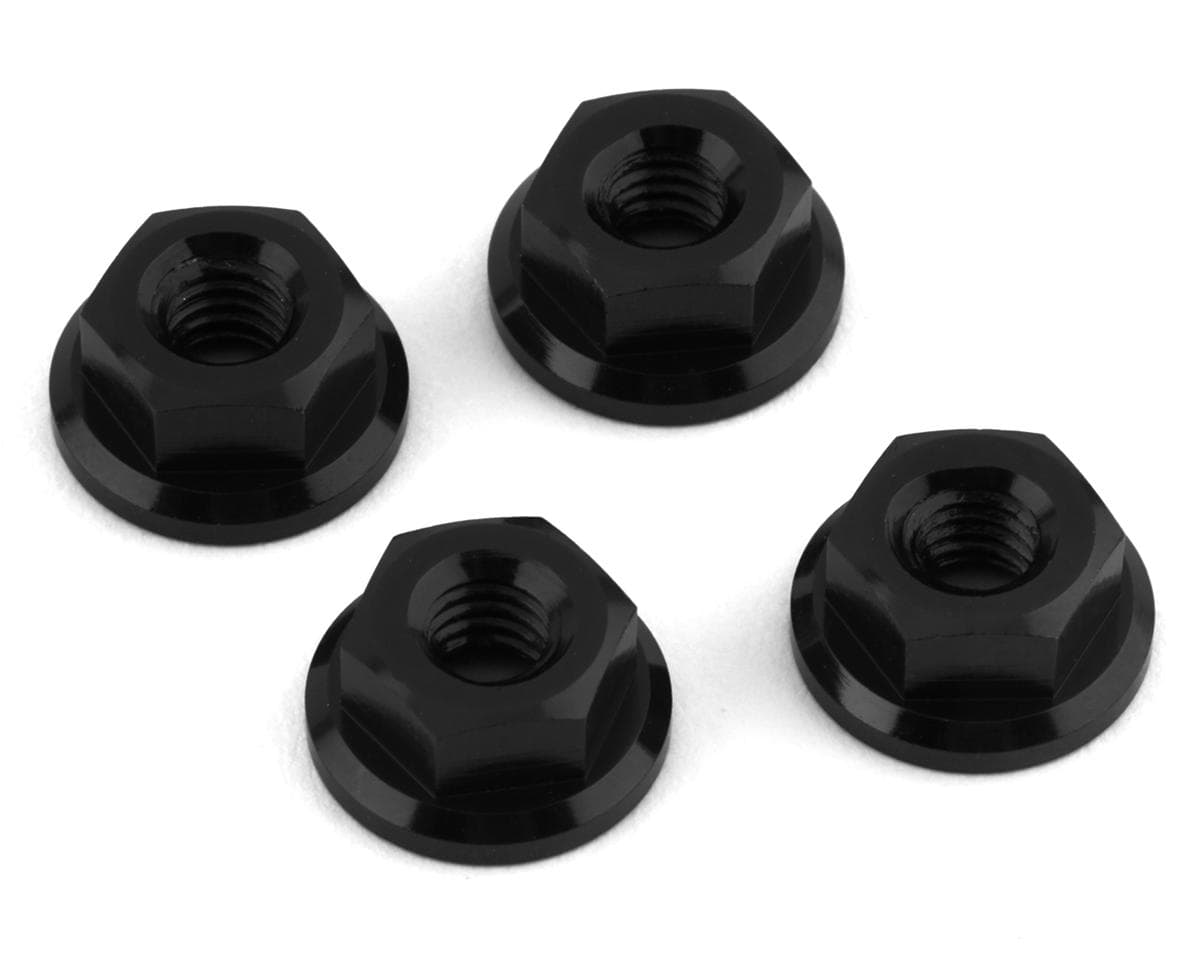 DragRace Concepts M4 Serrated Flanged Nuts (Black) (4)