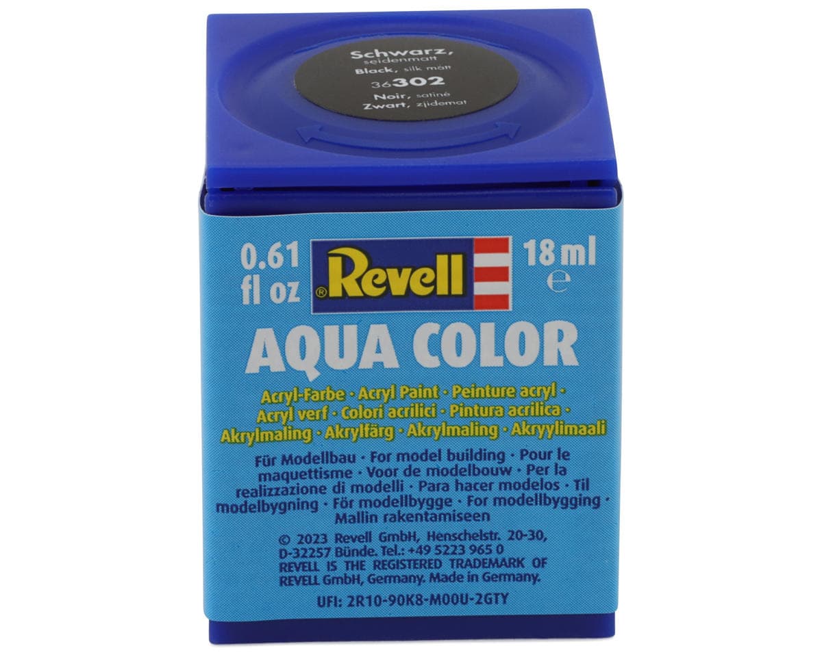 Revell Aqua Color Acrylic Paint (Silk Black) (18ml)