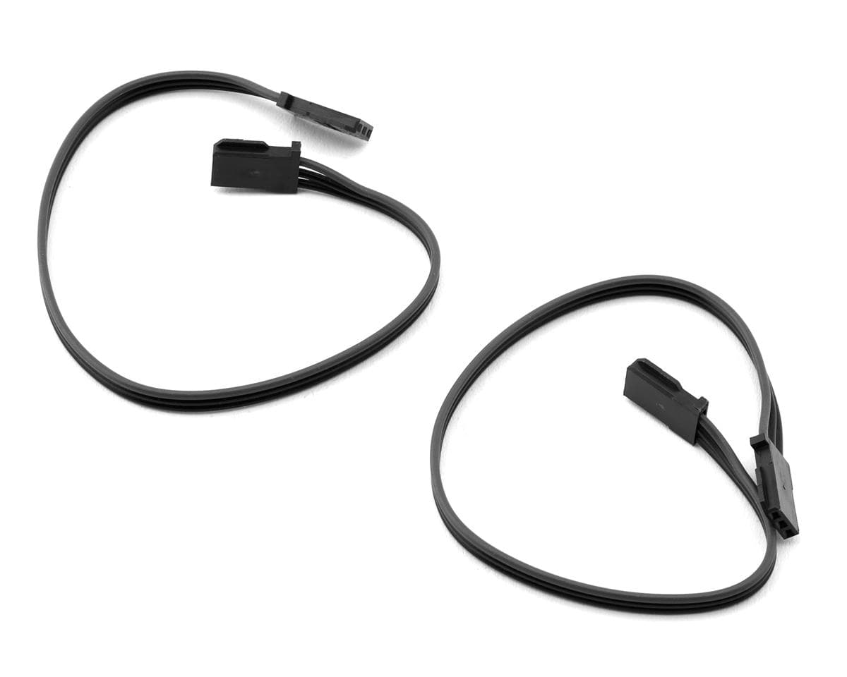 Futaba 200mm FF-GBB Heavy Duty Gyro Extension Cords (2) (Black) (Female-to-Female)