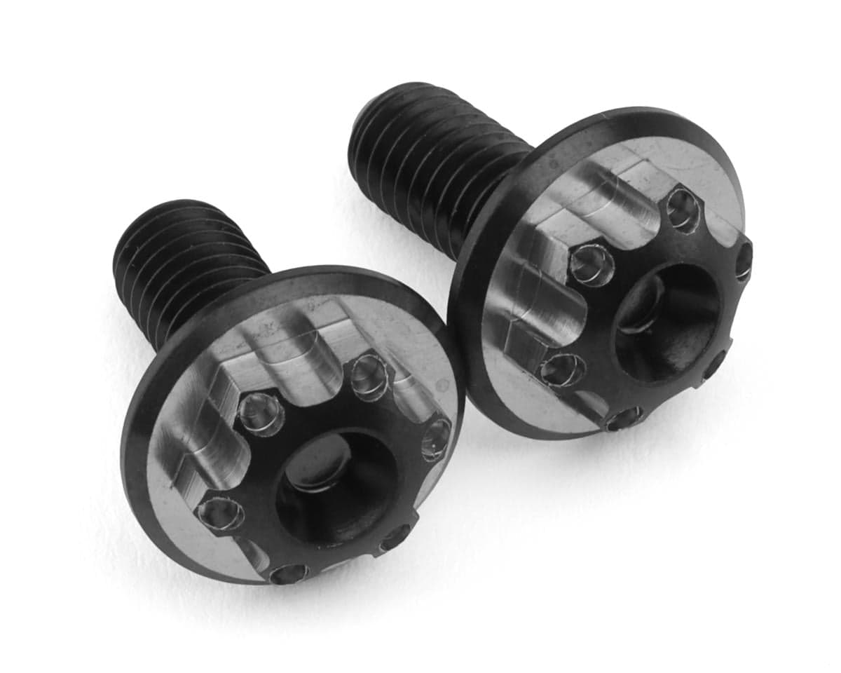 JConcepts 6x10mm Finnisher Titanium License Plate Screws (2) (Black)