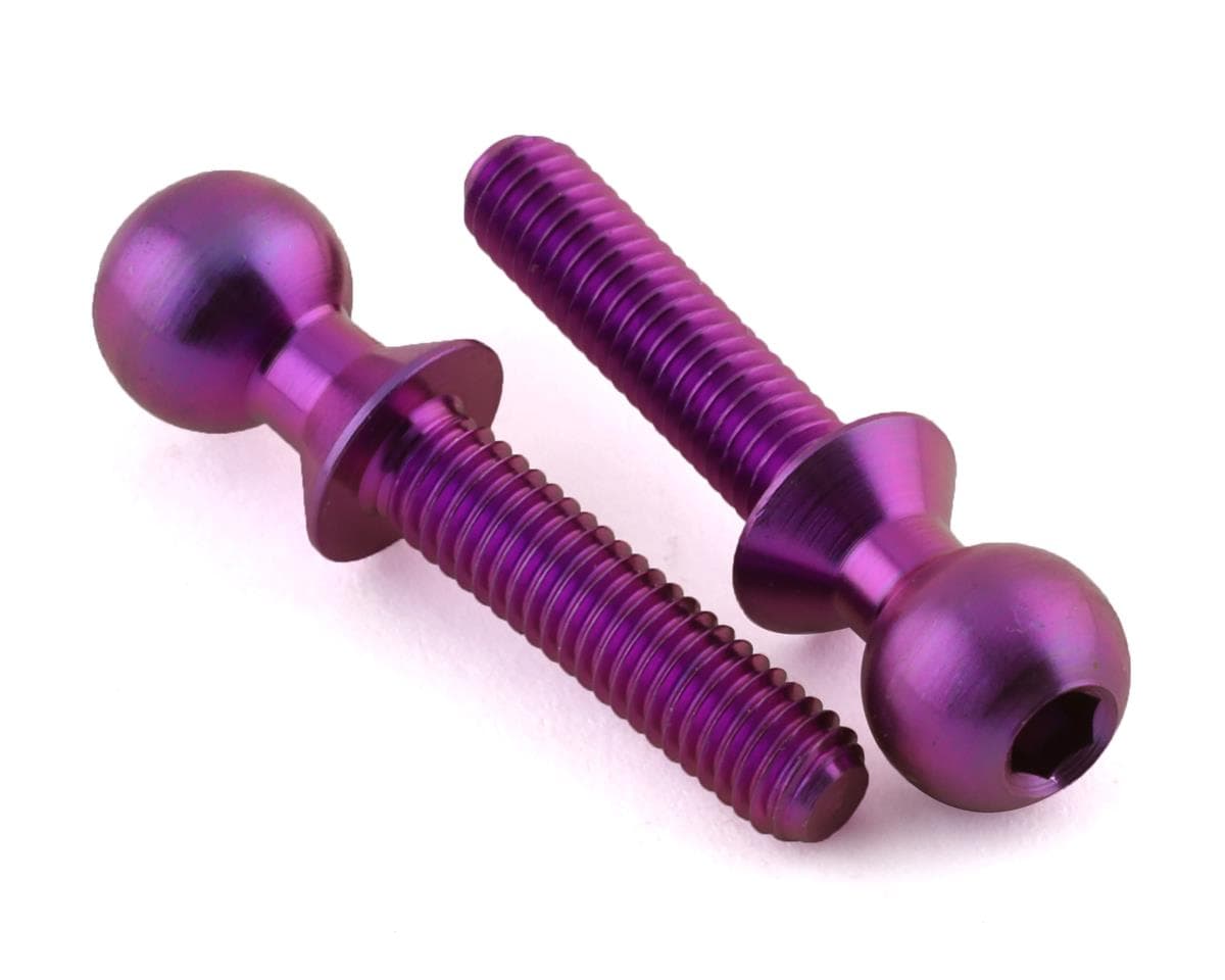 175RC 5.5x12mm Titanium Ball Studs (Purple) (2)