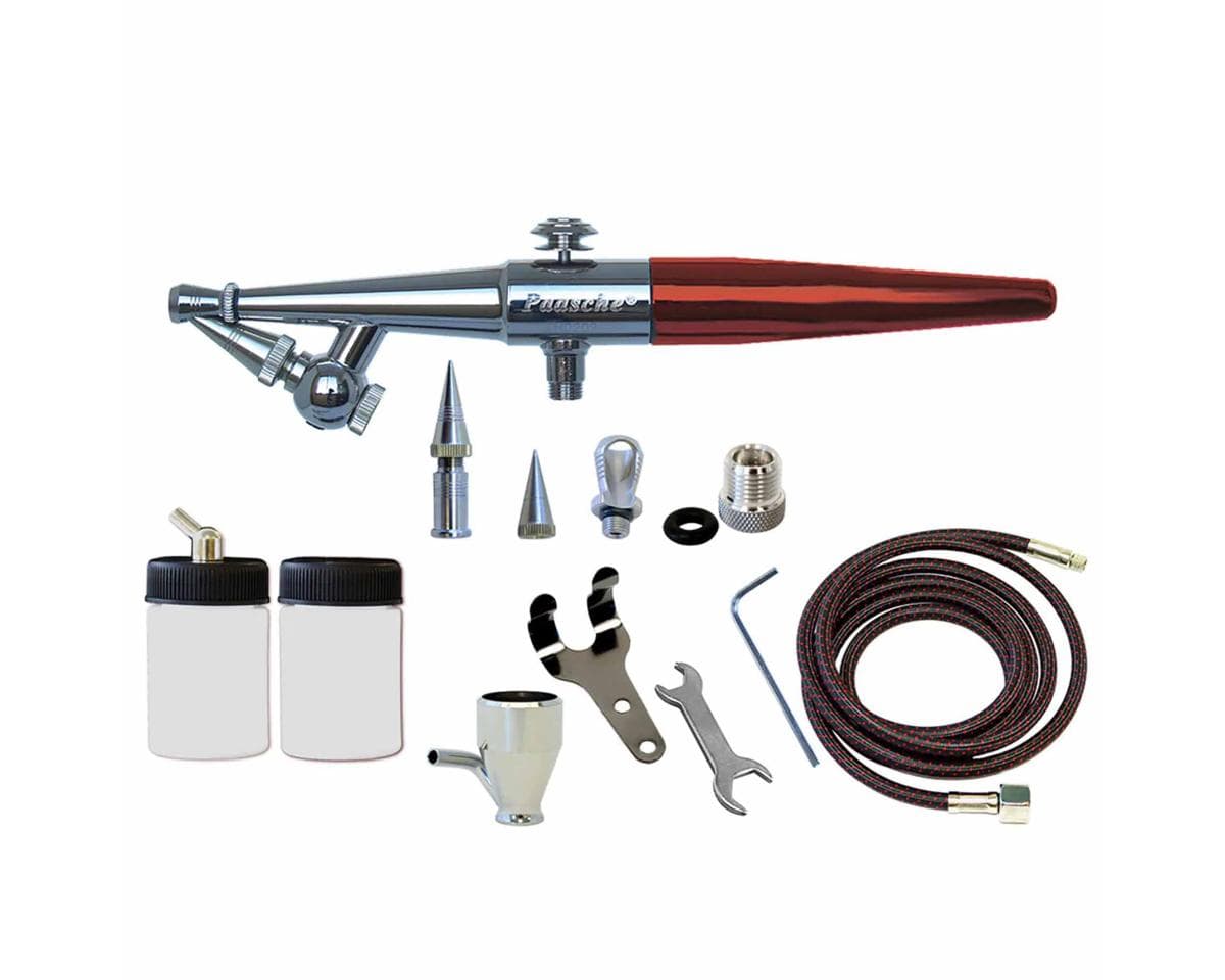 Paasche H-3MH Single Action Siphon Feed Airbrush Set & Adapter