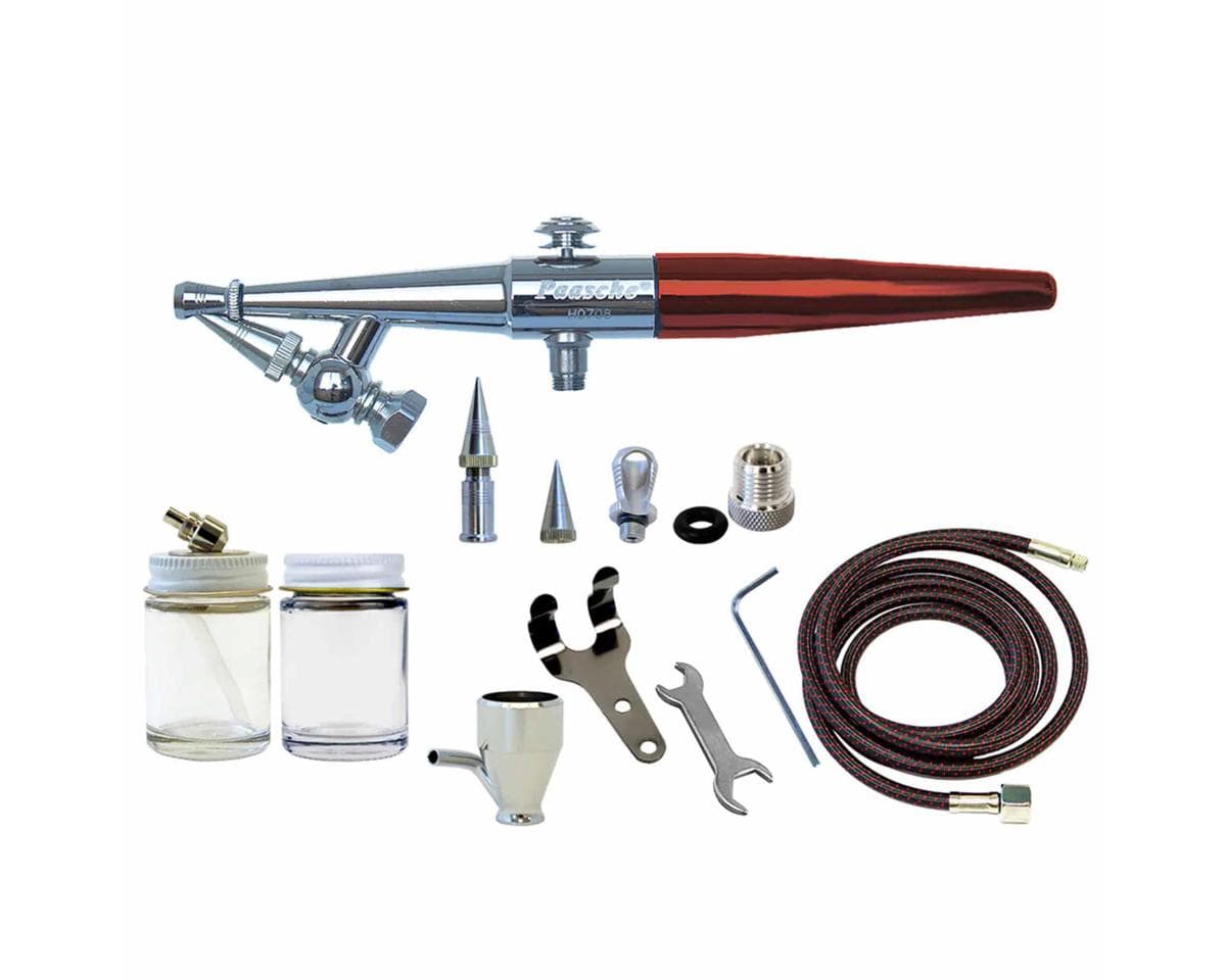 Paasche HS-3MH Single Action Siphon Feed Airbrush Set & Adapter
