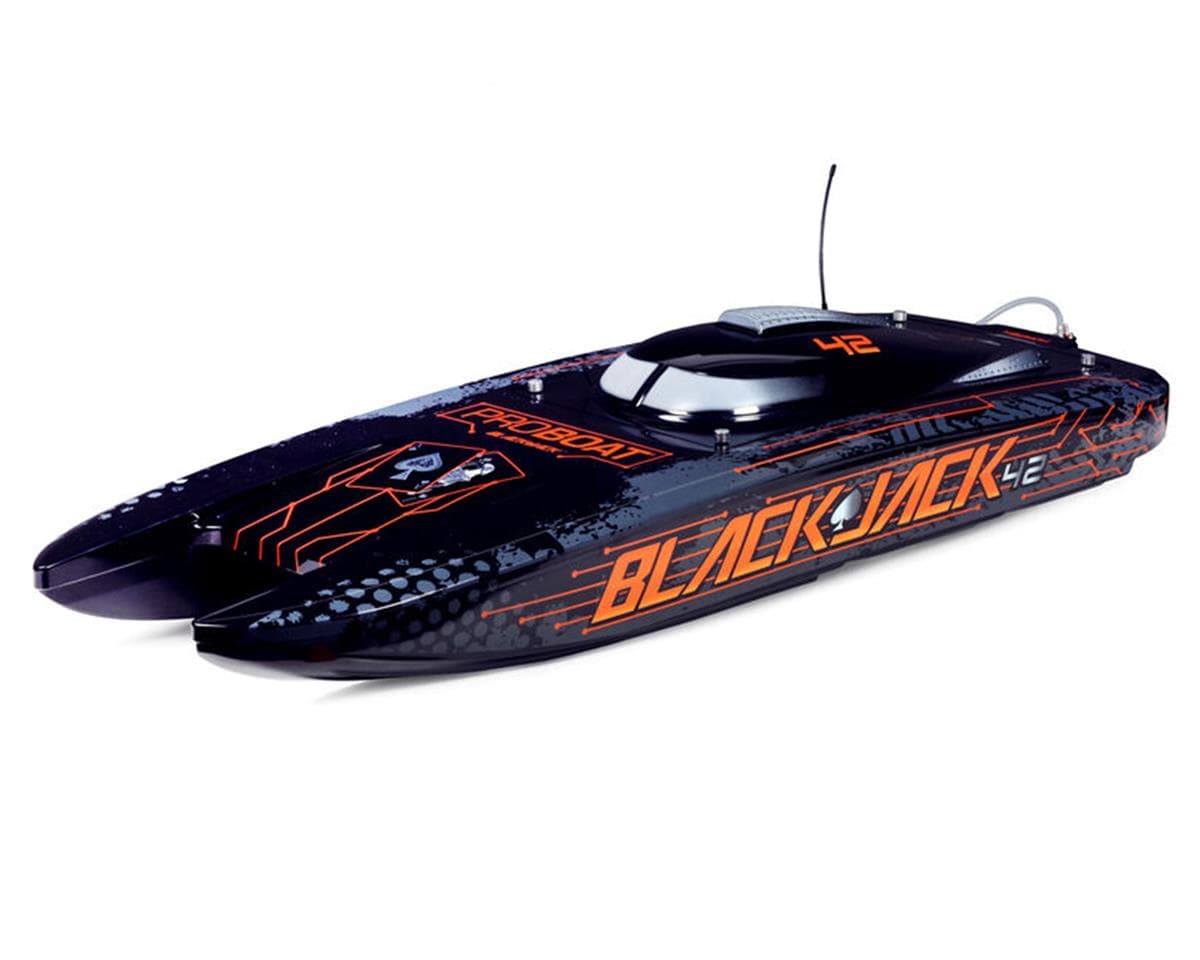 Pro Boat Blackjack 42" 8S Brushless RTR Electric Catamaran (Black/Orange) w/2.4GHz Radio System