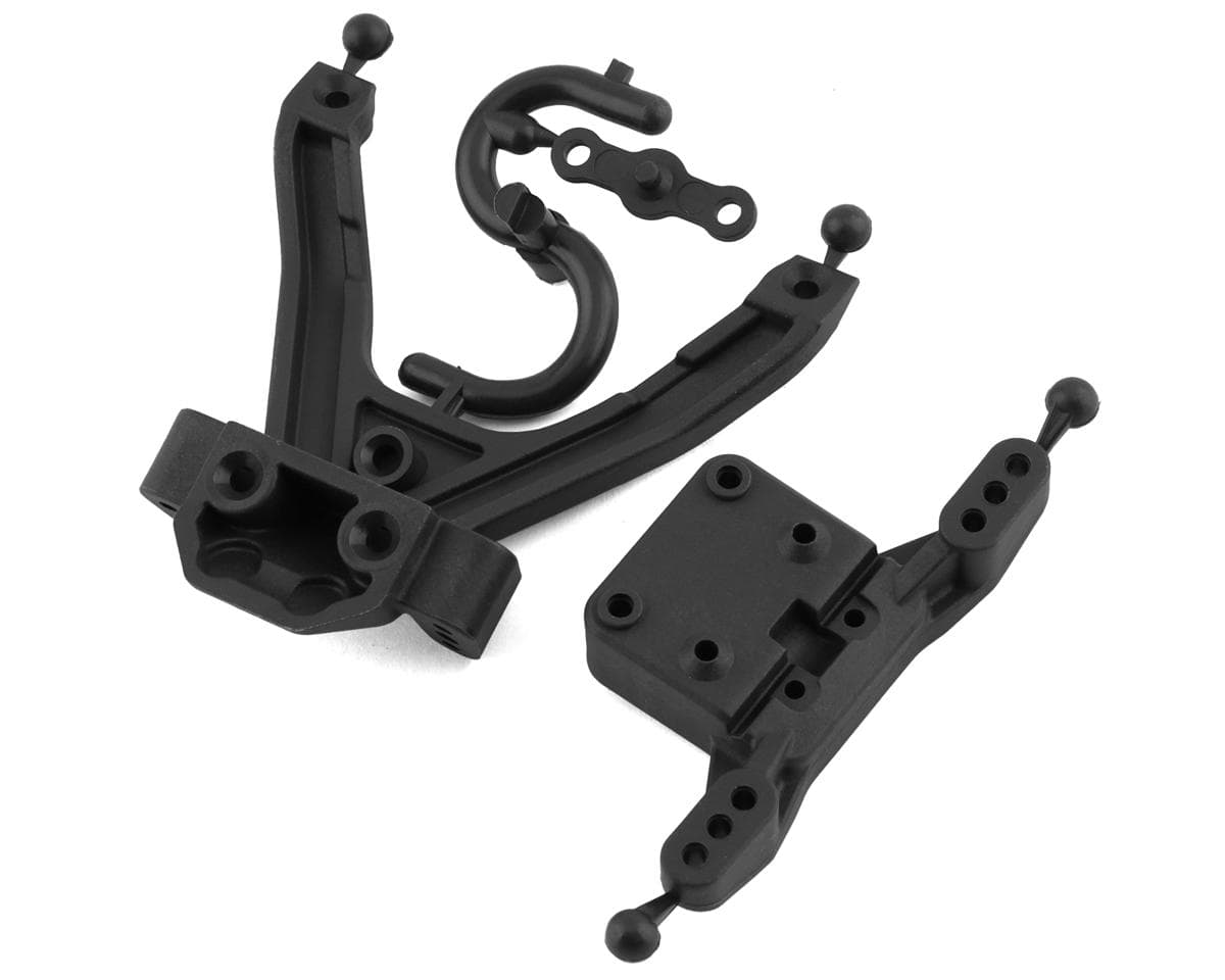 Team Associated RC10B6.3 Factory Team Front Top Plate & Ballstud Mount (Carbon)