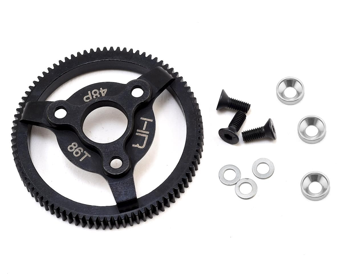 Hot Racing 48P Hardened Steel Spur Gear for Traxxas 2WD (86T)