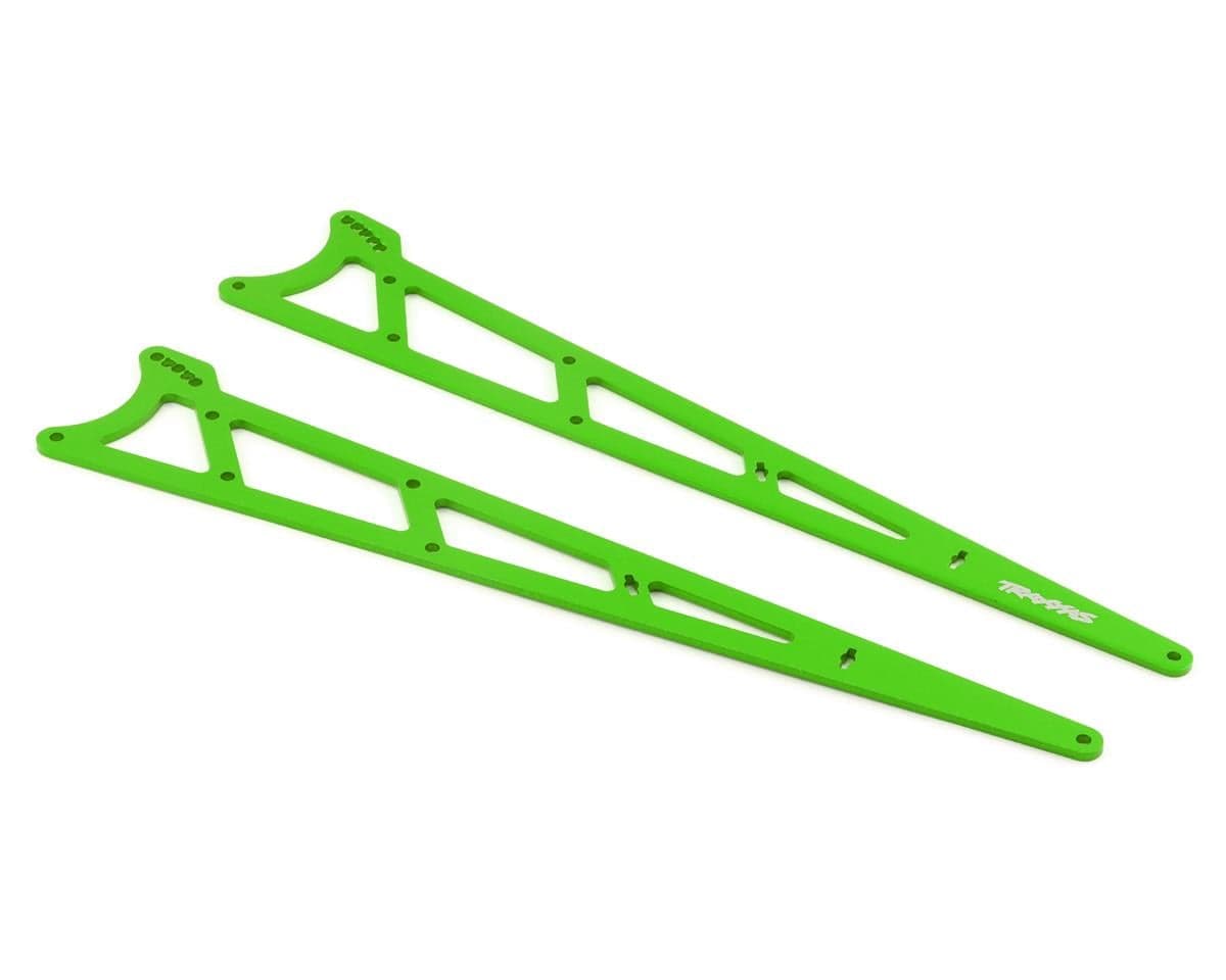 Traxxas Aluminum Wheelie Bar Side Plates (Green) (2)