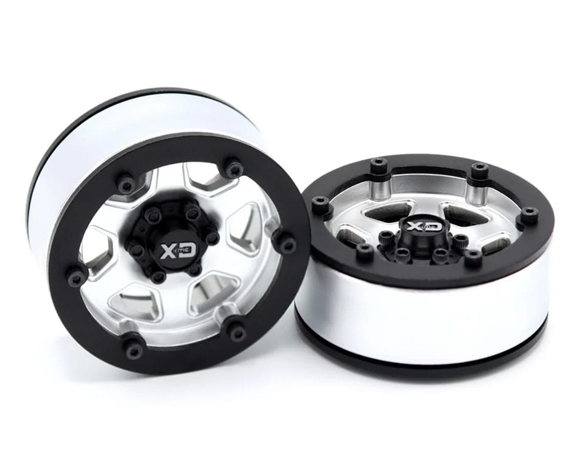 Incision KMC KM233 1.9" Plastic Beadlock Wheels (Silver) (2)
