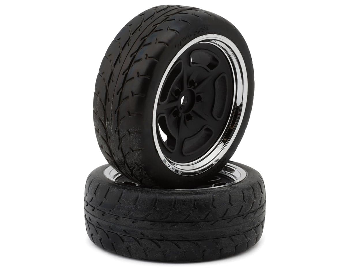 Traxxas 4-Tec 2.0 2.1" Response Front Pre-Mounted Tires w/Hot Rod Wheels (Chrome/Black) (2)