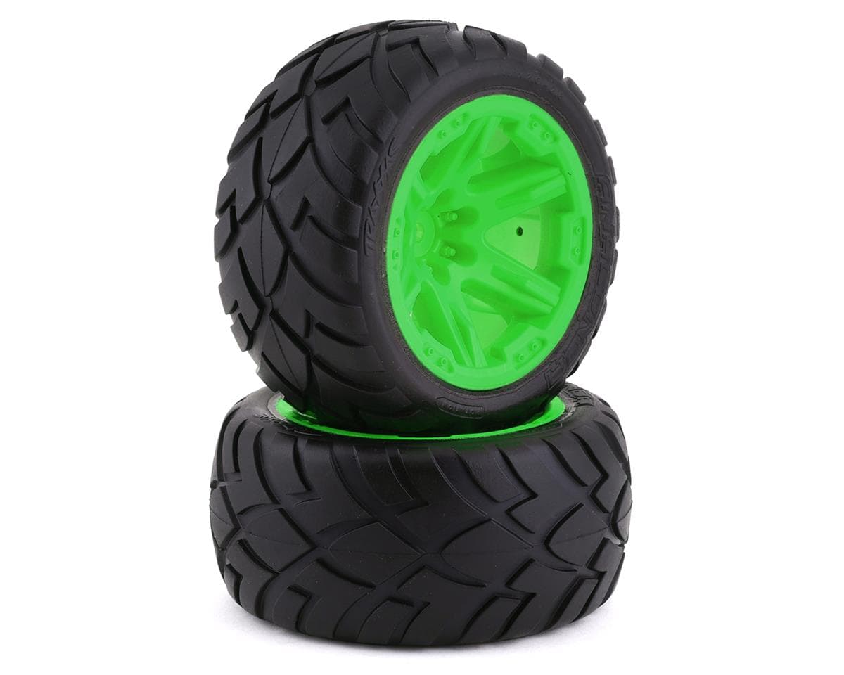 Traxxas Anaconda 2.8" Pre-Mounted Tires w/RXT Wheels (2) (Green) w/12mm Hex