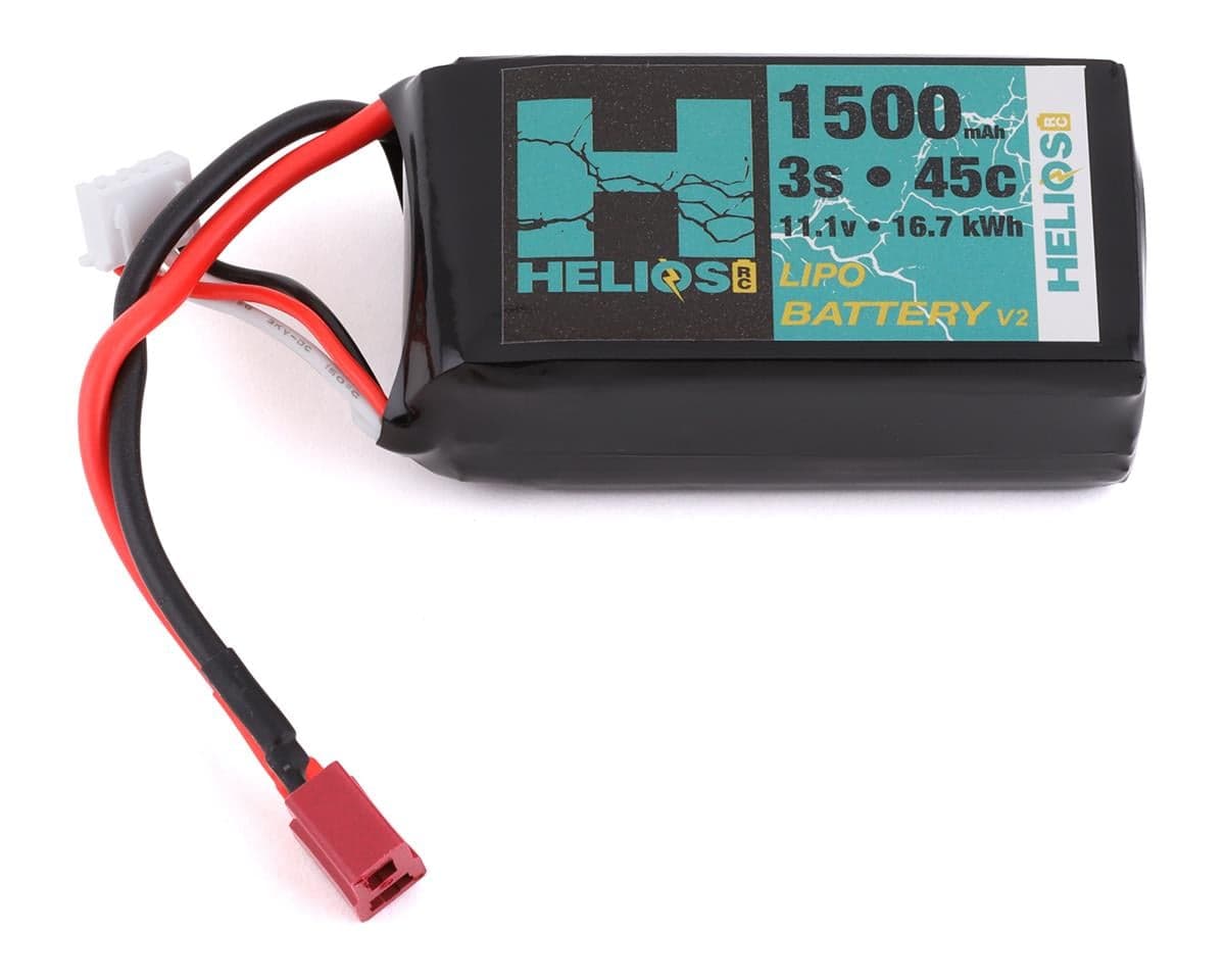 Helios RC 3S 45C LiPo Battery (11.1V/1500mAh) w/T-Style Connector