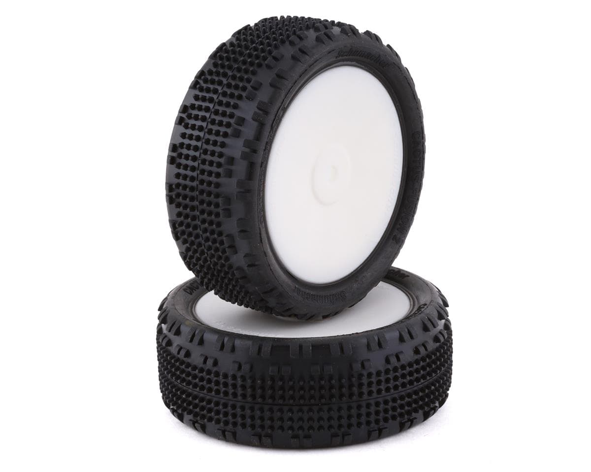 Schumacher Cactus Fusion 2 Front 2.2" 1/10 4wd Buggy Pre-Mounted Turf Tire (2) (Yellow)