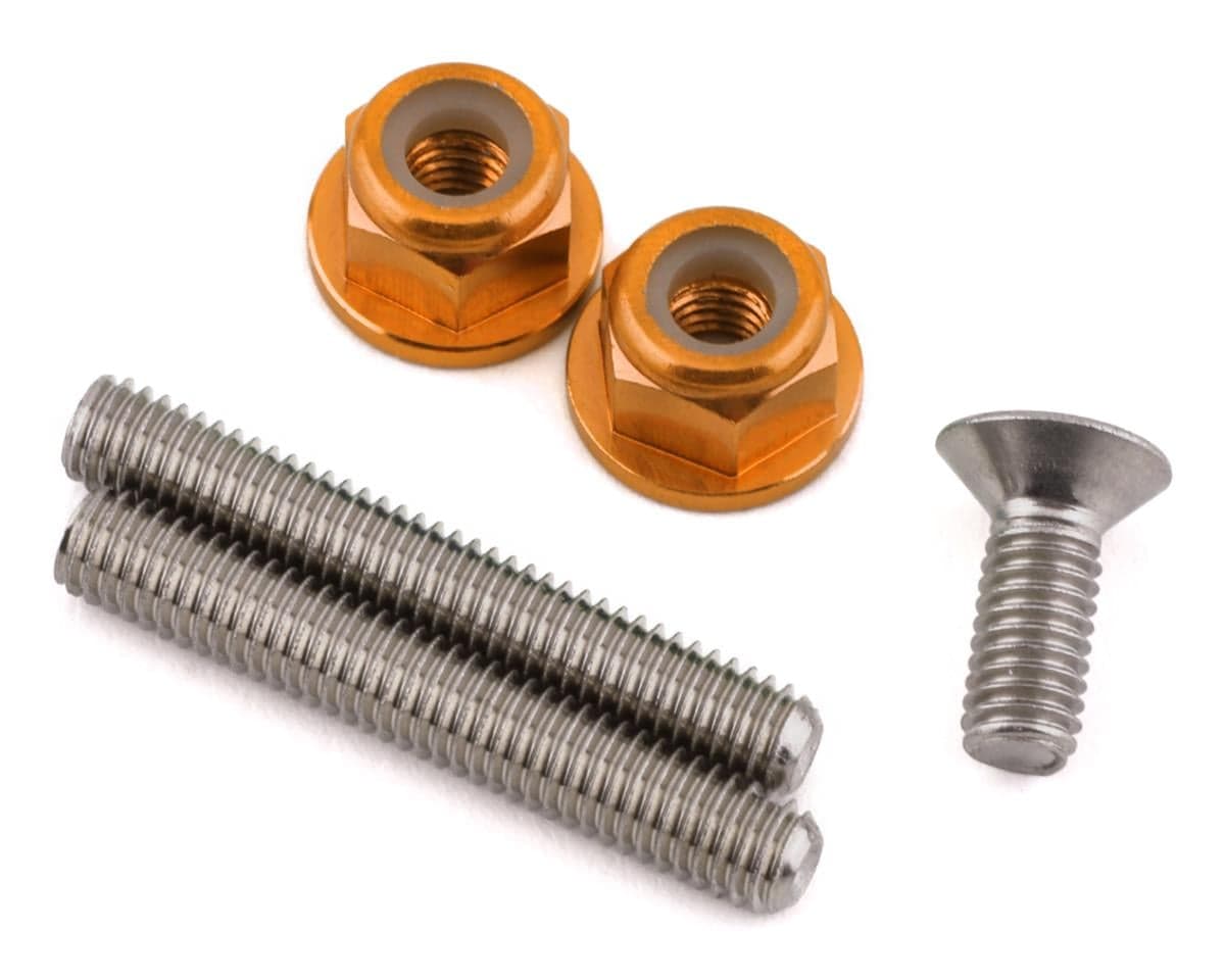 175RC Losi 22S Drag Car "Ti-Look" Lower Arm Stud Kit (Orange)