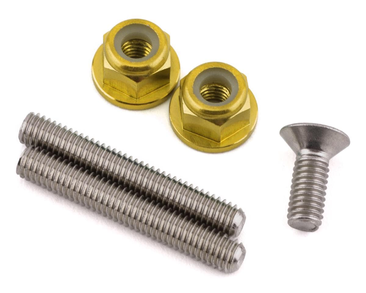 175RC Losi 22S Drag Car "Ti-Look" Lower Arm Stud Kit (Gold)