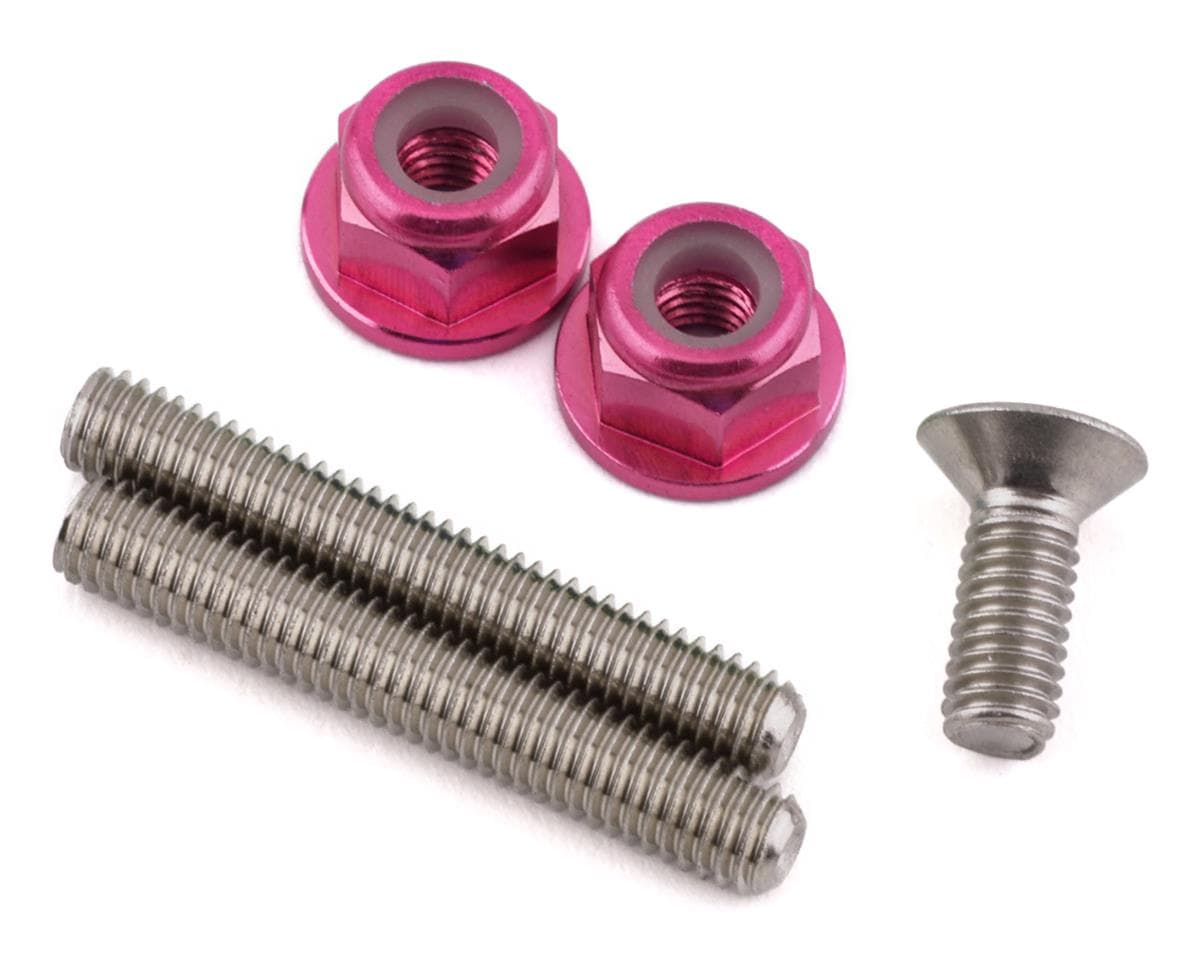 175RC Losi 22S Drag Car "Ti-Look" Lower Arm Stud Kit (Pink)