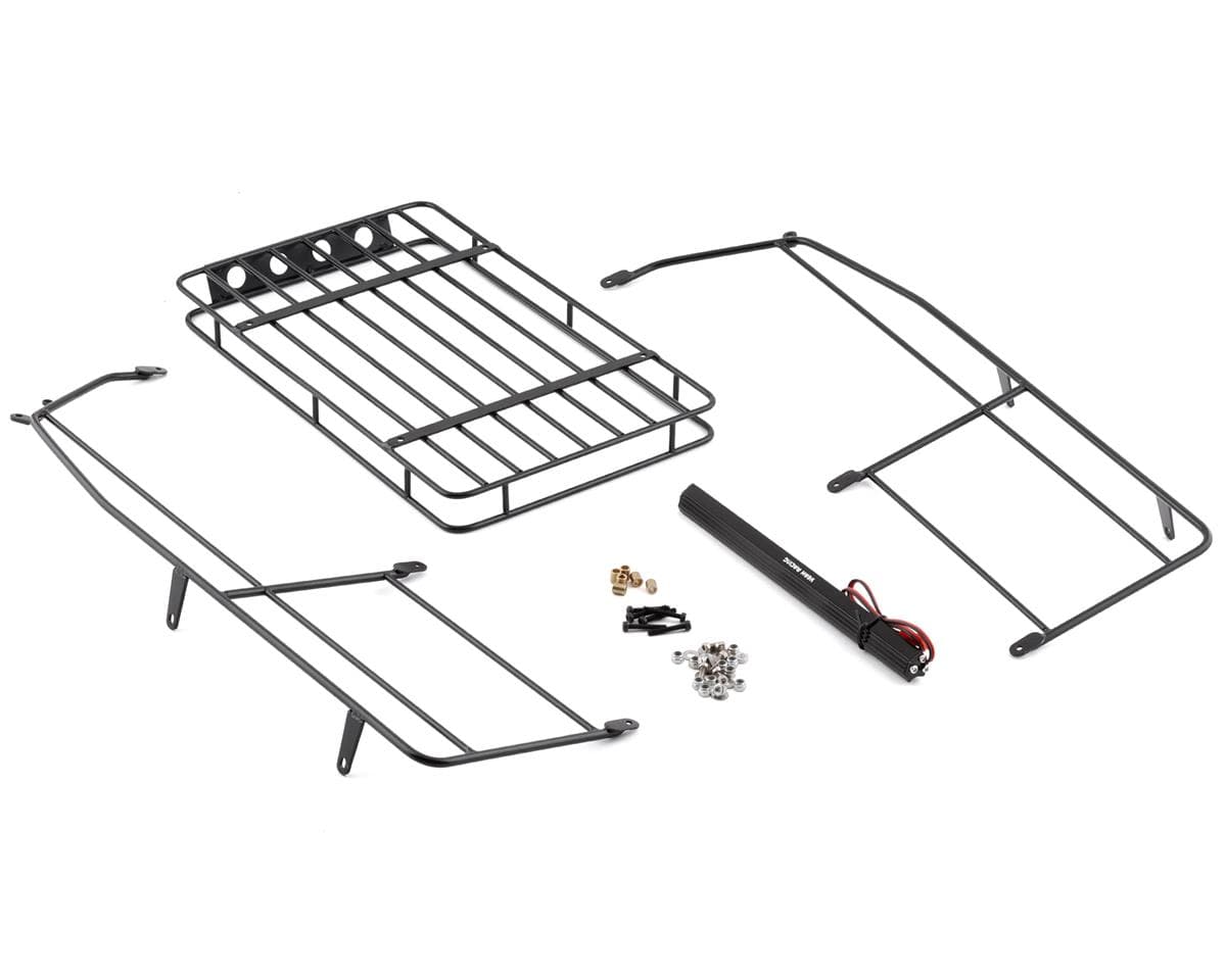 Yeah Racing Metal Roll Cage for Traxxas TRX-4 Defender w/Roof Rack & LED Light Bar