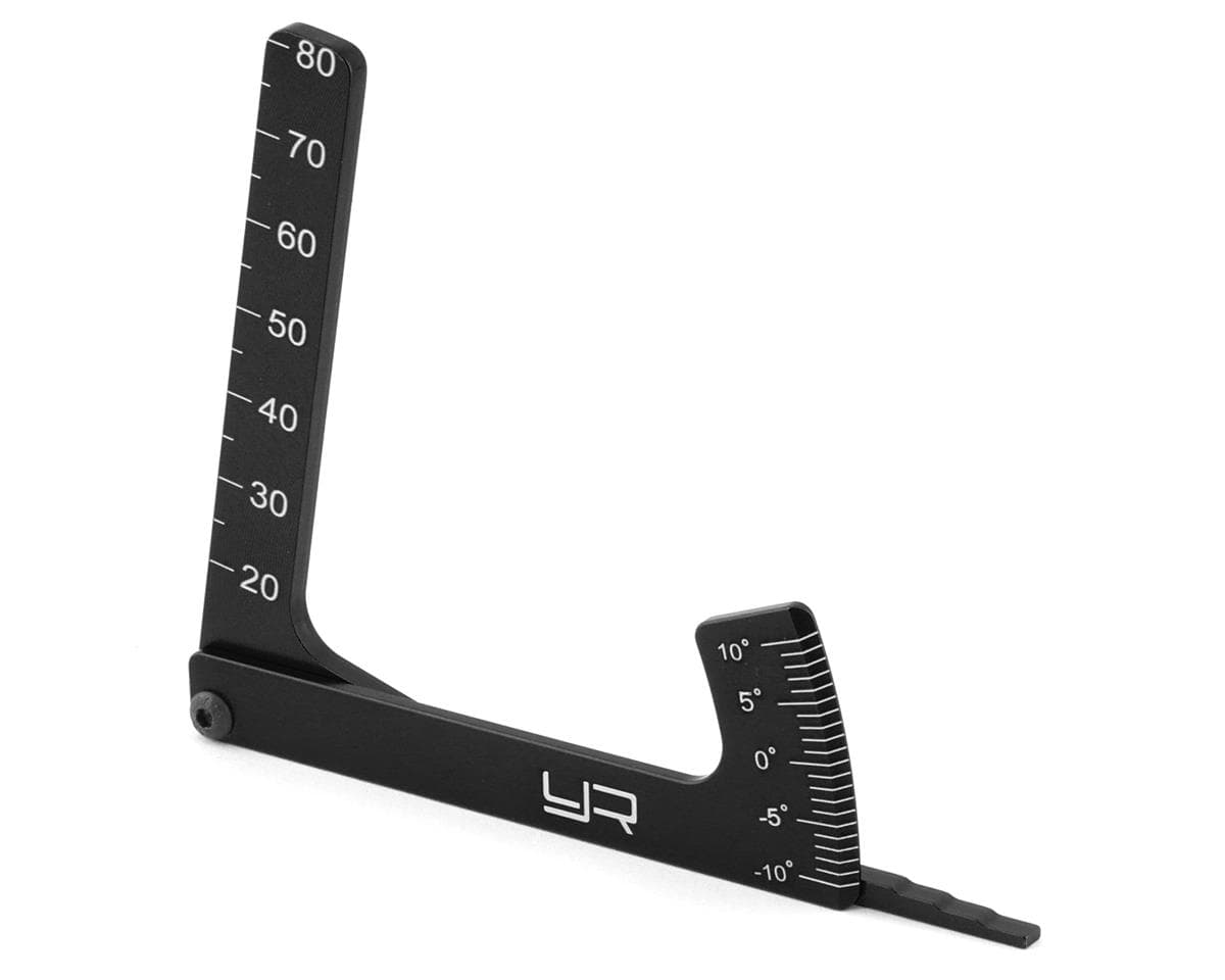 Yeah Racing Aluminum 3-in-1 Camber Gauge (Black)