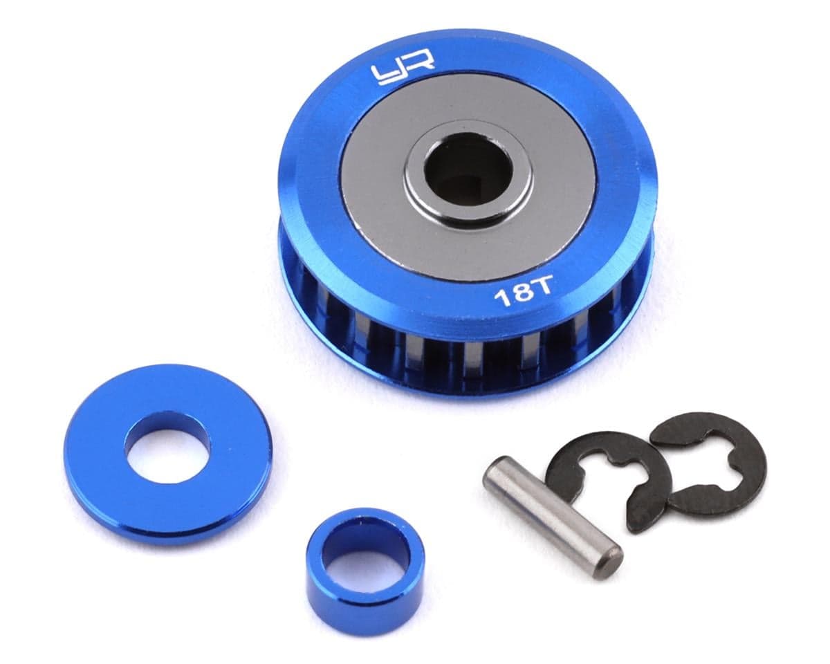 Yeah Racing Tamiya XV-01 Aluminum 18T Pulley (Blue)