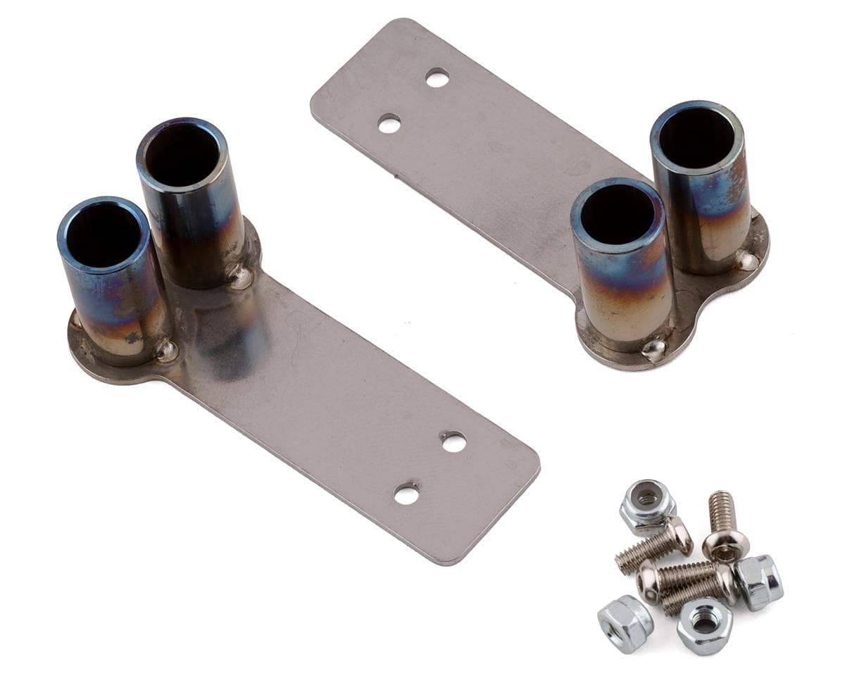 Yeah Racing 1/10 Stainless Steel Dual Exhaust Tips (2) (Silver)