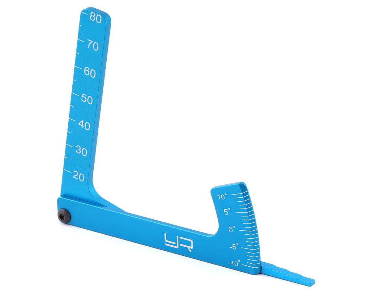 Yeah Racing Aluminum 3-in-1 Camber Gauge (Blue)