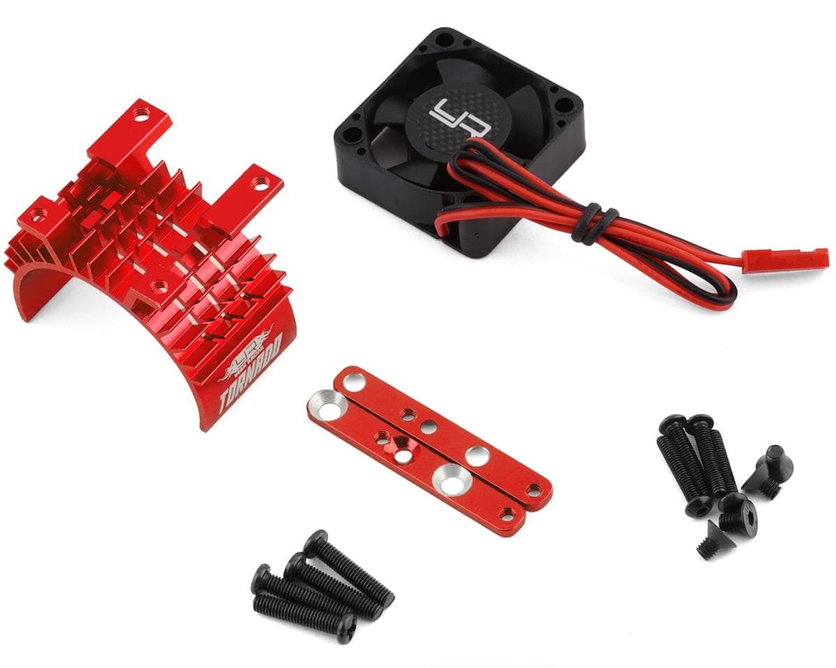Yeah Racing 540/550 Motor Aluminum Heat Sink w/30mm High Speed Tornado Fan (Red)