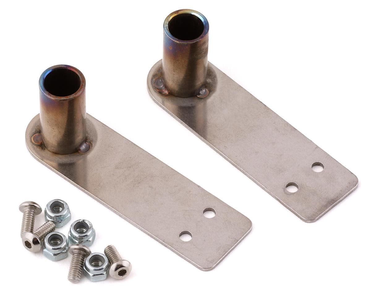 Yeah Racing 1/10 Stainless Steel Exhaust Tips (Silver) (2)