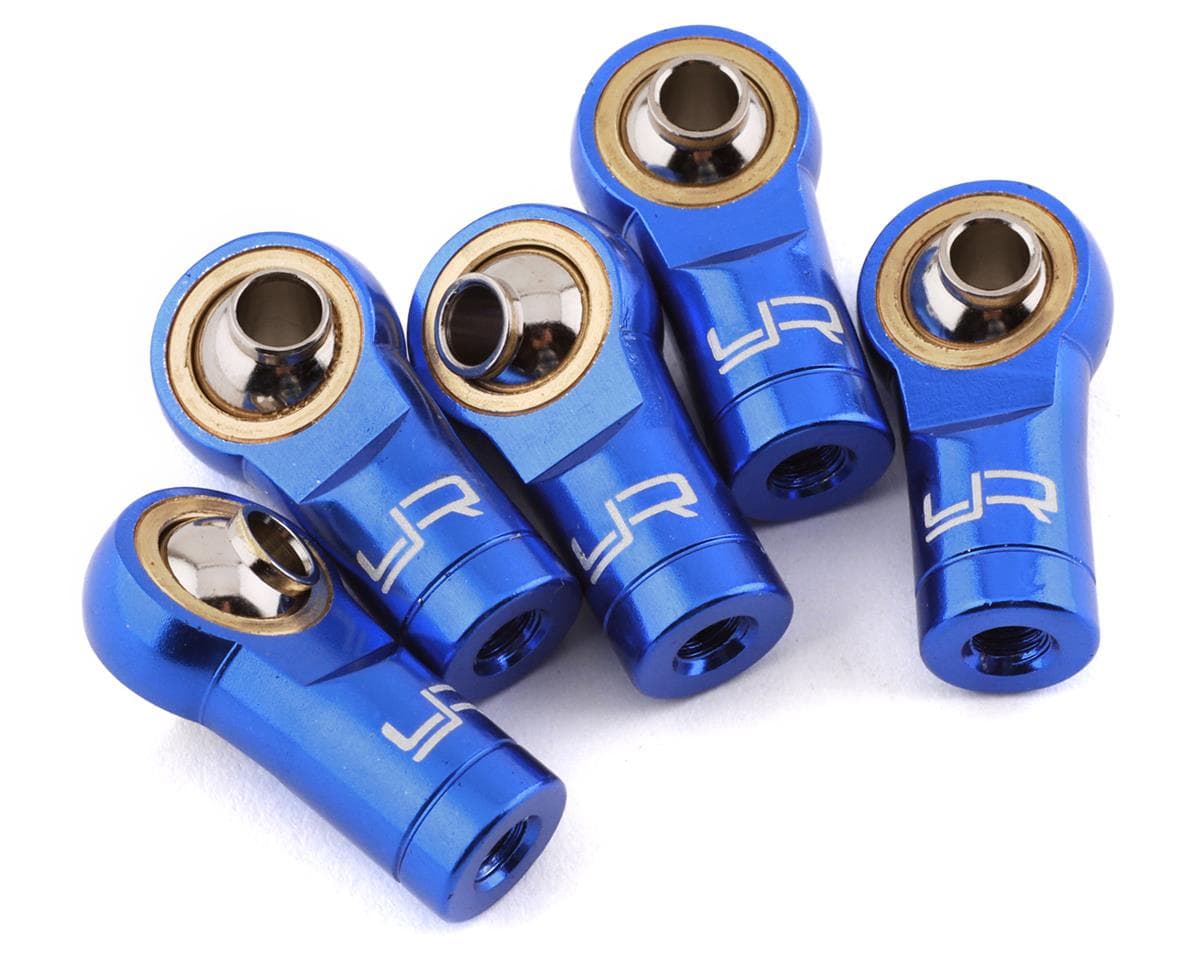 Yeah Racing 3mm Aluminum Threaded Rod Ends (Blue) (5) (Reverse Thread)