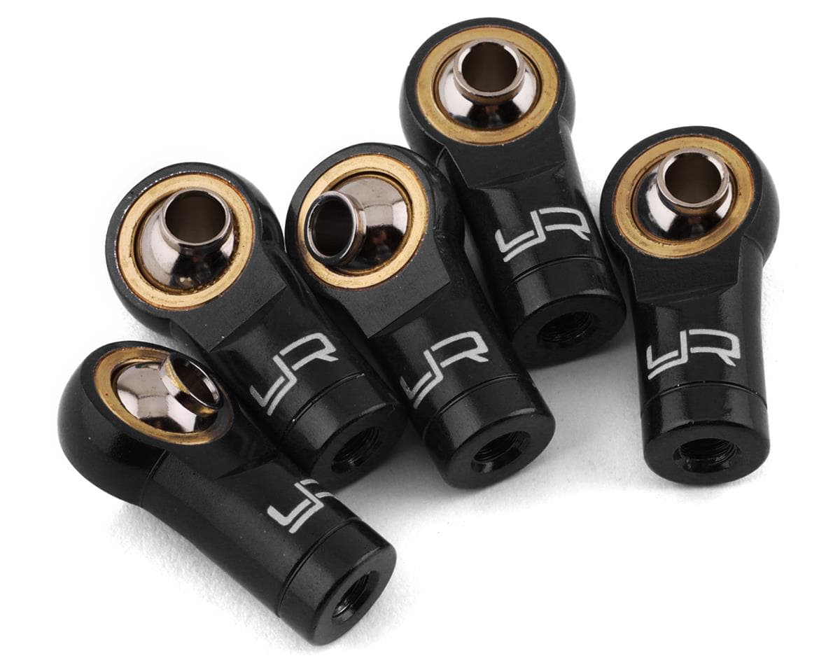 Yeah Racing 3mm Aluminum Threaded Rod Ends (Black) (5) (Reverse Thread)