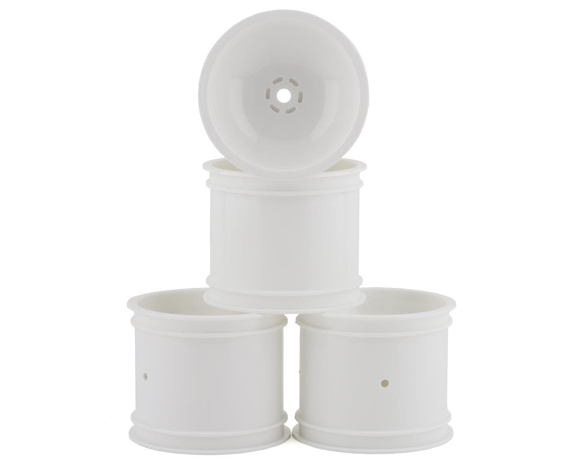 JConcepts 12mm Hex 2.2" Super Dish Front Wheel (White) (4) for Traxxas Rustler/Stampede